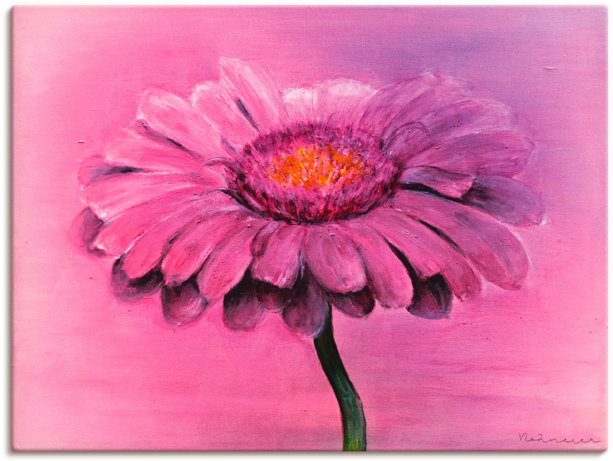 Image of Artland Leinwandbild "Gerbera" Blumen 1 Stk. tlg. auf Holzrahmen gespannt