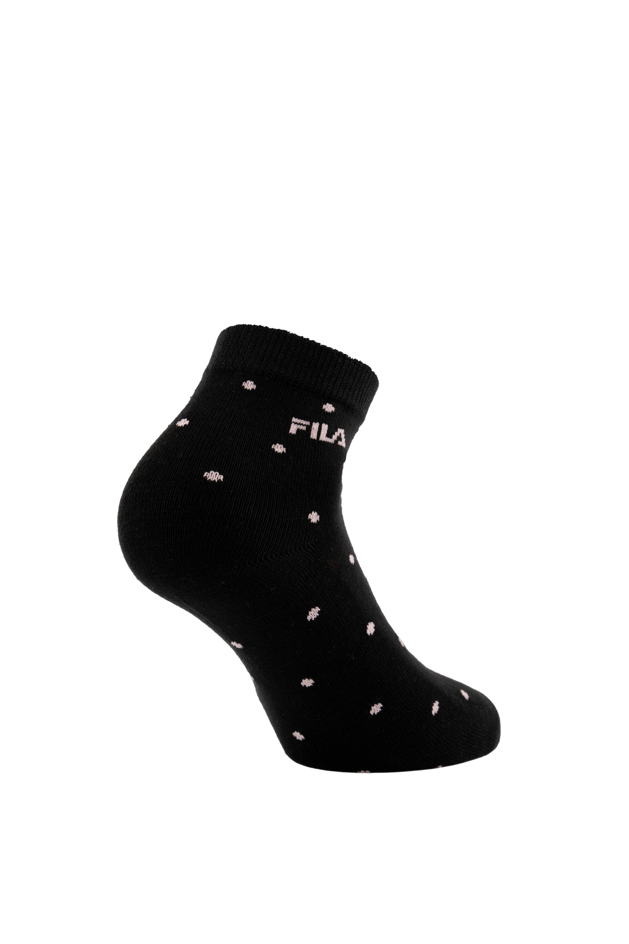 Fila Chaussettes courtes 3 paires,  avec bord-côte étroit, à pois, mélange coton