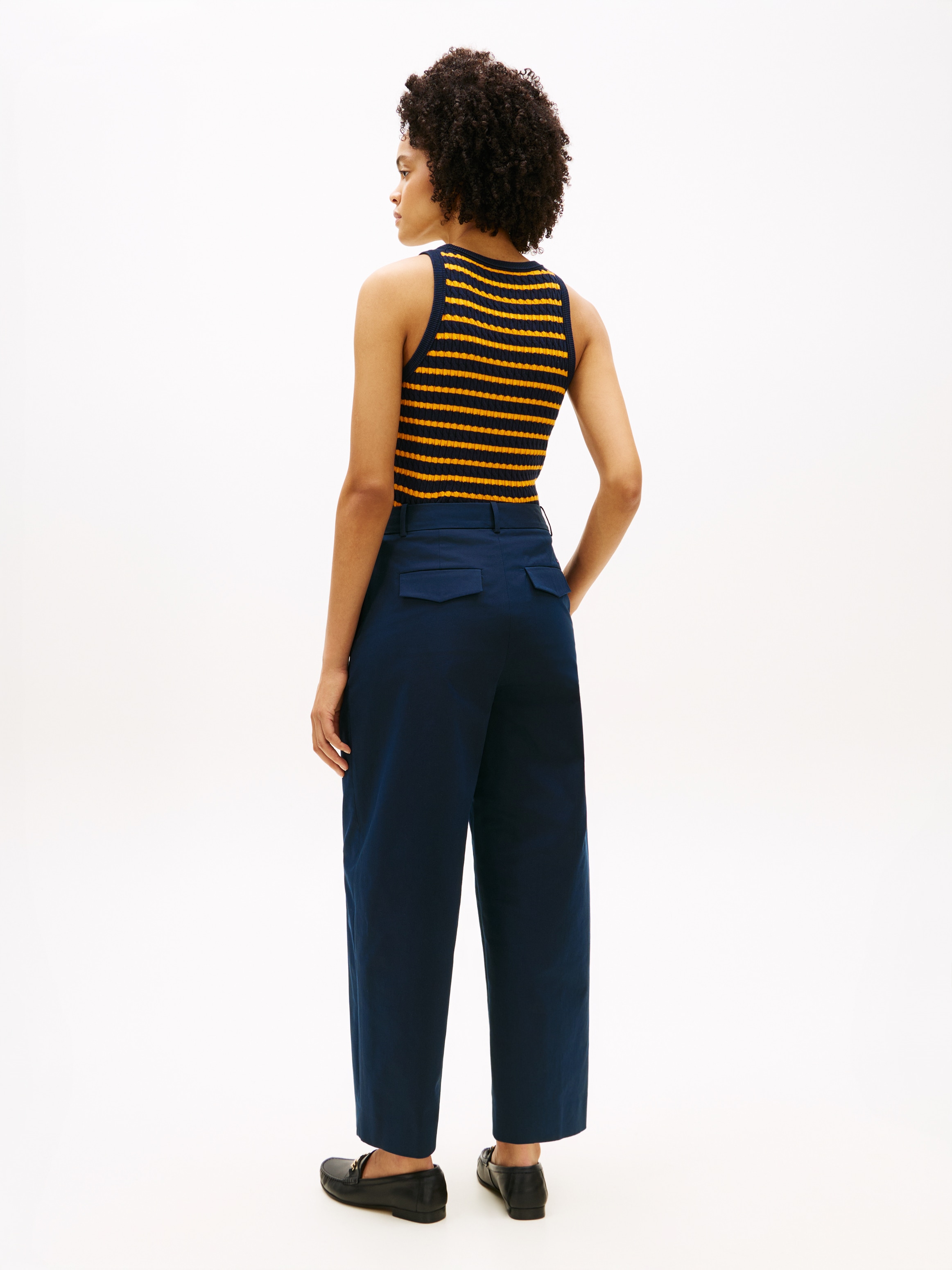 Tommy Hilfiger Chinos »COTTON BARREL PLEATED CHINO«  Baumwollmix, Mid Rise, Tapered