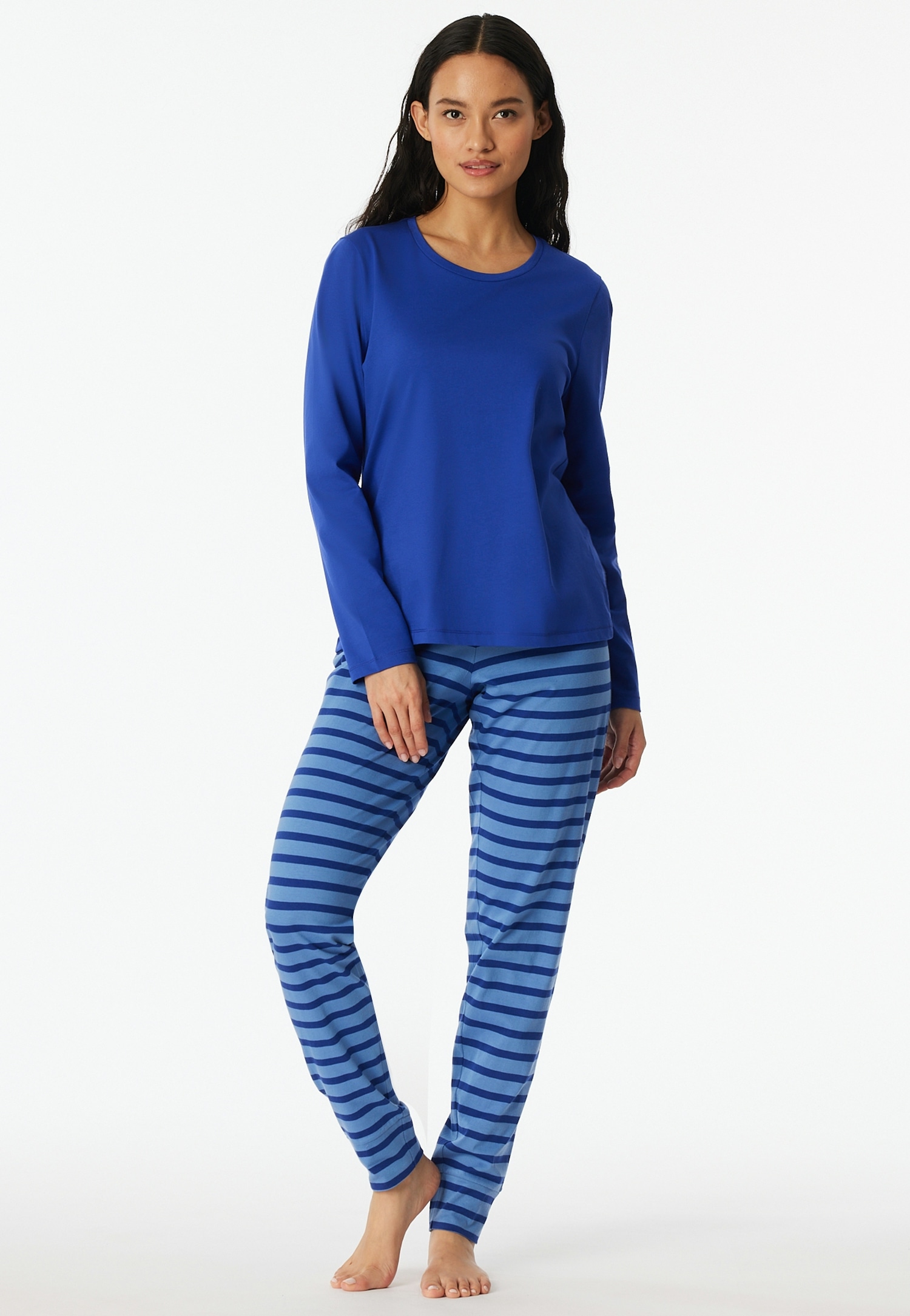 Image of Schiesser Schlafanzug "Casual Essentials" 2 tlg. mit eingefasster, runder Halsausschnitt