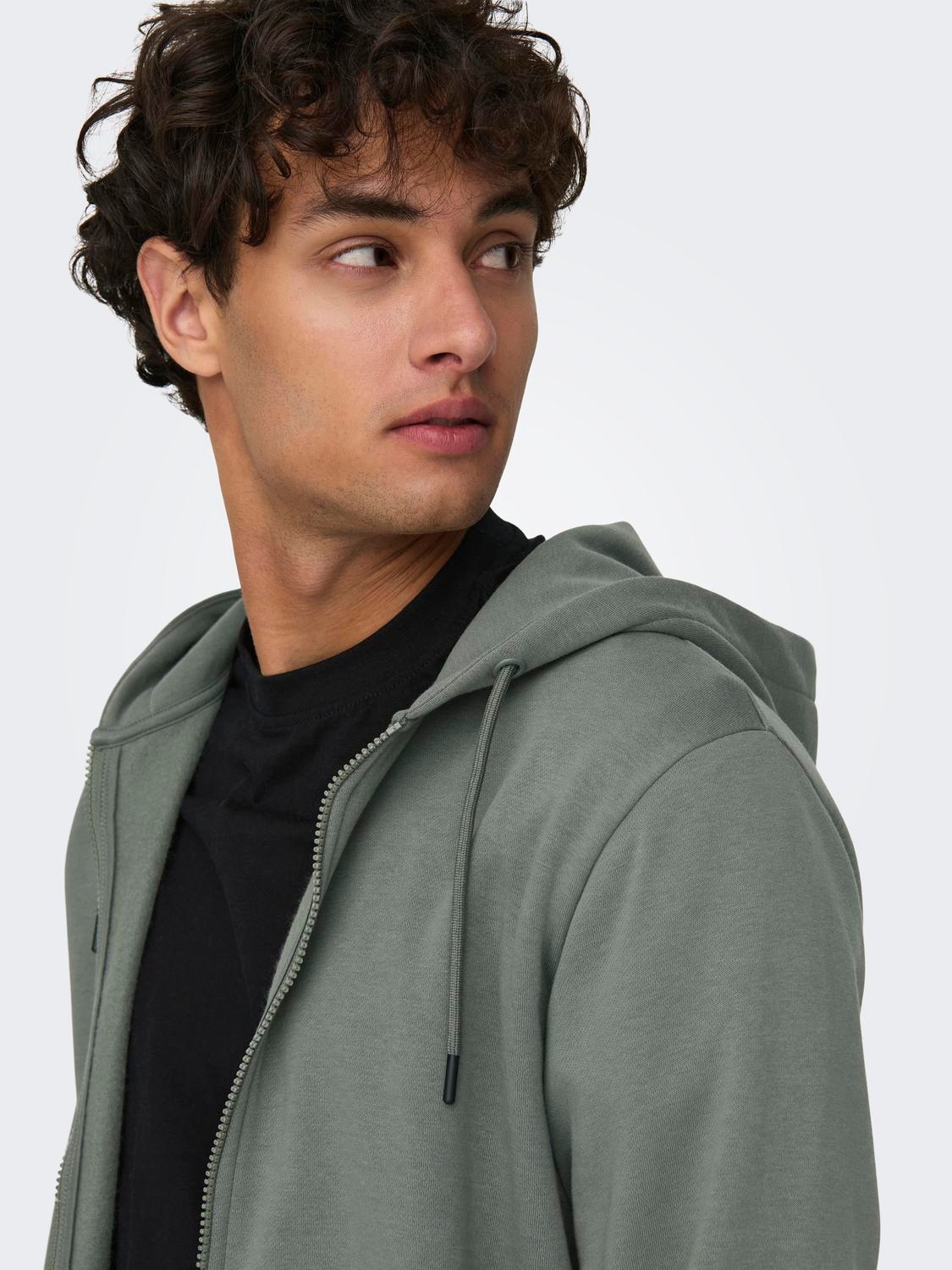 ONLY & SONS Sweat à capuche »ONSCERES ZIP THR. HOODIE SWEAT NOOS«