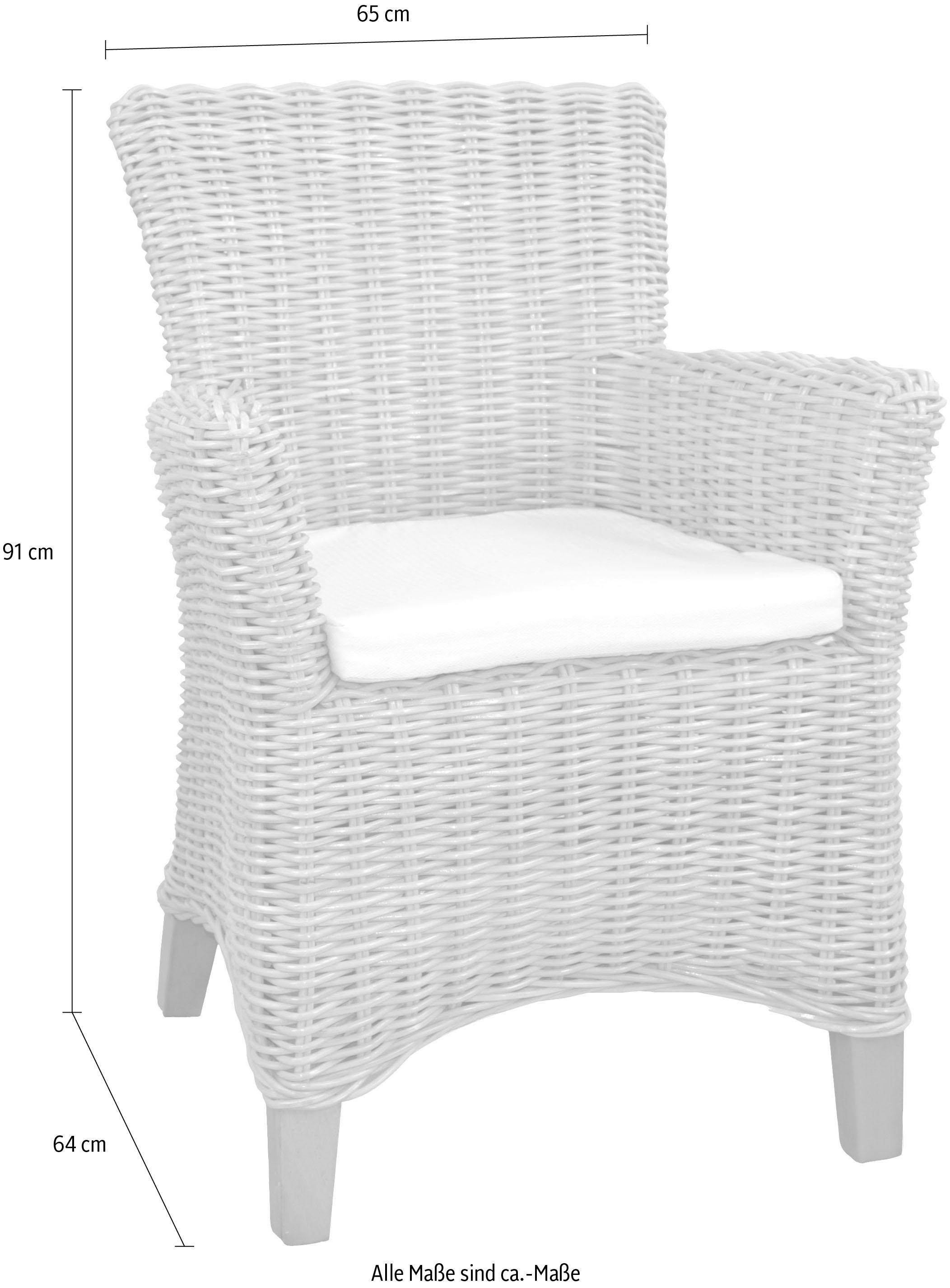 Home affaire Rattanstuhl, Handarbeit aus Rattan