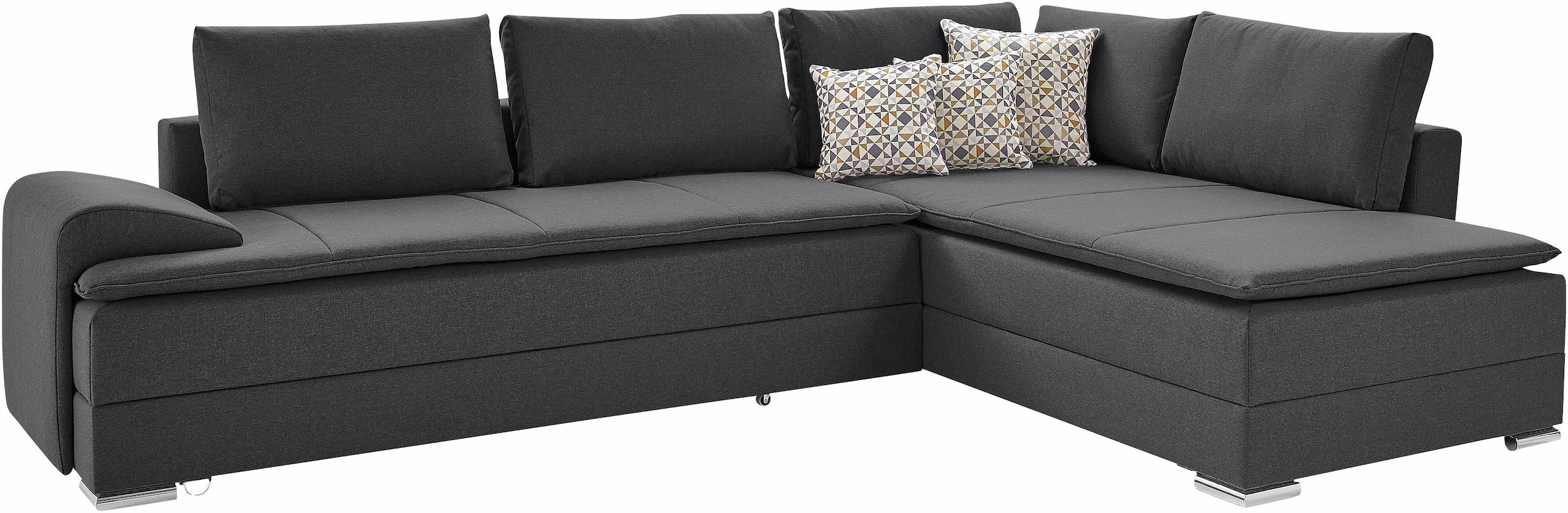 Home affaire Ecksofa »Night & Day L-Form, B: 324 cm, Dauer-Schlaffunktion und Armlehne« Bettfunktion & Bettkasten, Boxspringbett 180x200 cm