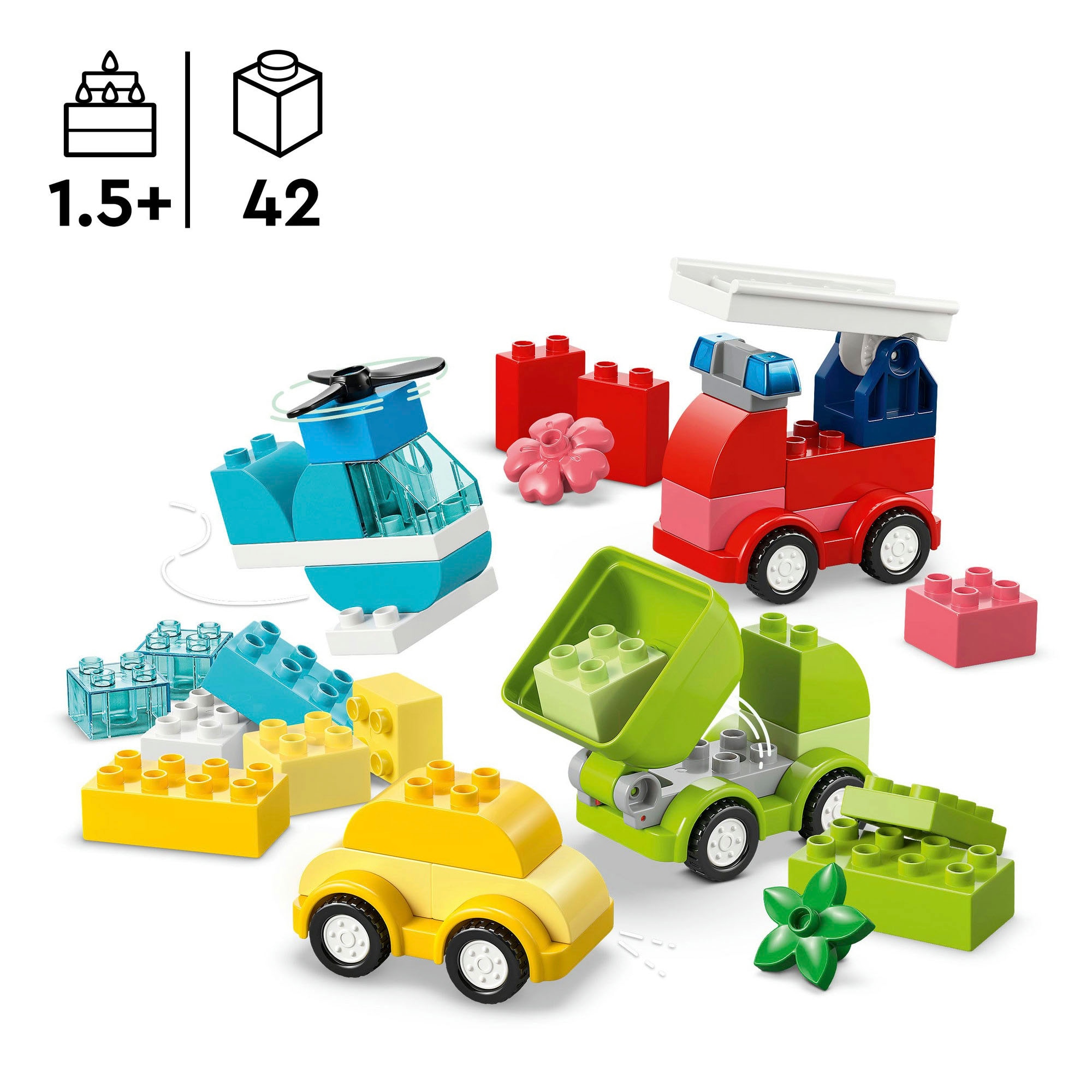LEGO® Konstruktionsspielsteine »Kreative Fahrzeuge (10474), LEGO DUPLO My First« Made in Europe