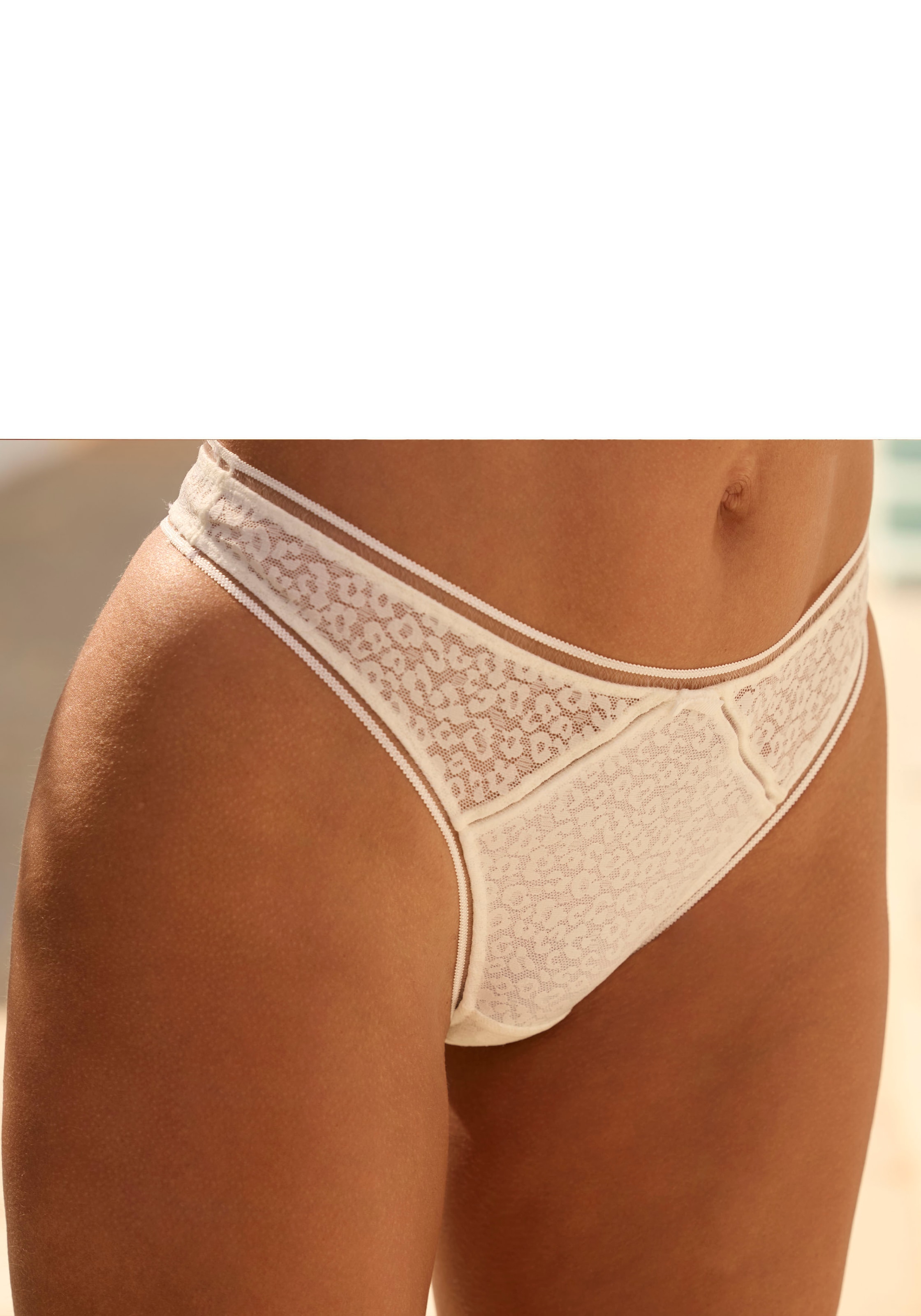 Image of Nuance by Lascana String aus Allover-Jacquardspitze im angesagten Leo-Look