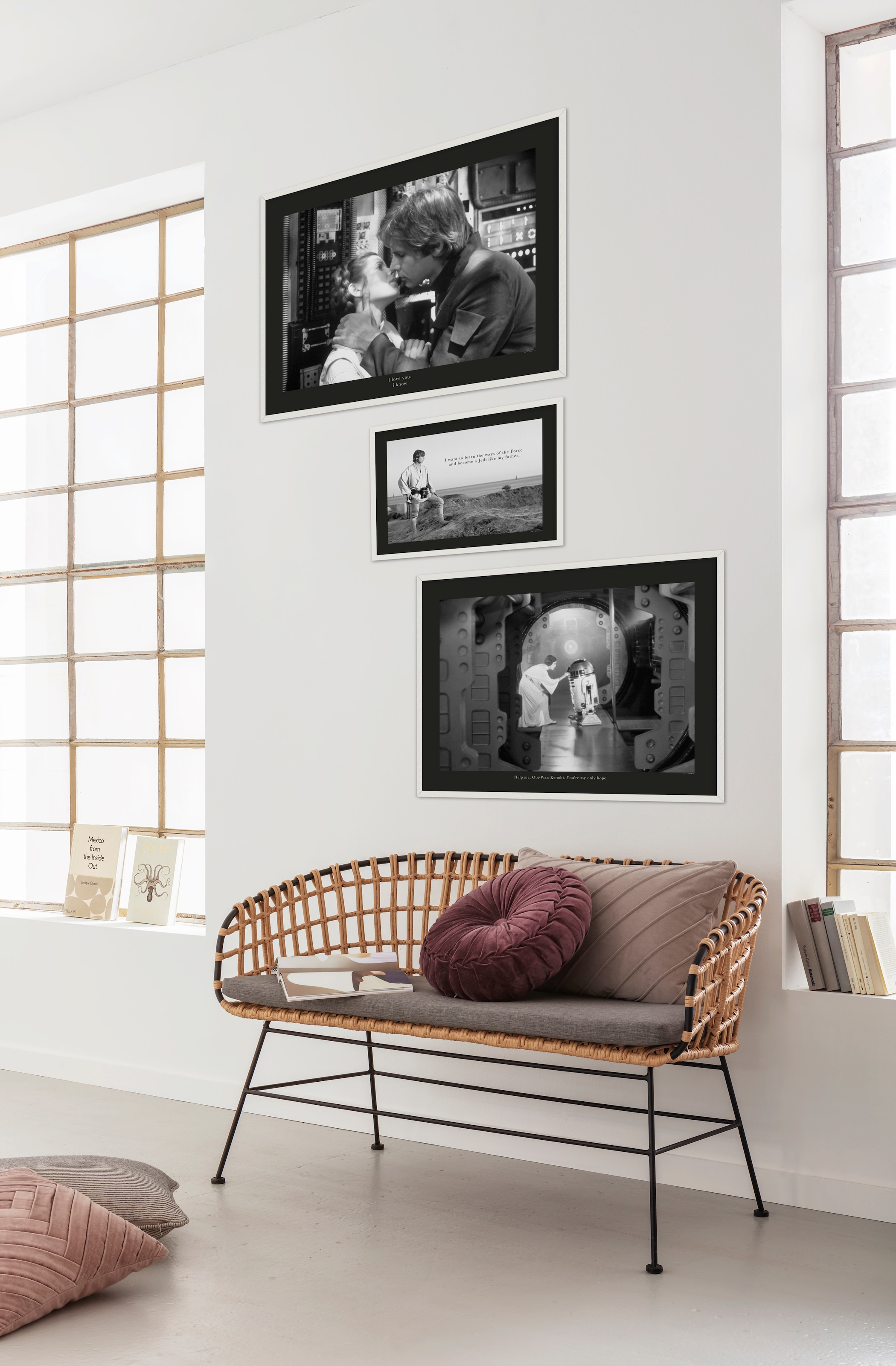 Komar Bild »Star Wars Classic Leia Han Kiss Quote«, Star Wars, (1 St.), Wandbild zur Dekoration im Kinderzimmer - ohne Rahmen