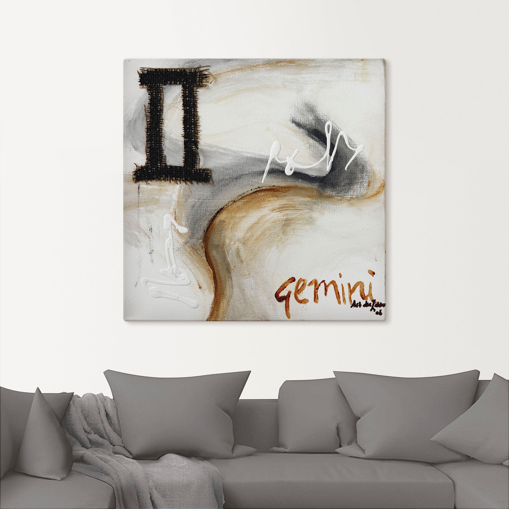 Artland Wandbild »Zwillinge«, Sternzeichen, (1 St.), als Leinwandbild, Poster in verschied. Grössen
