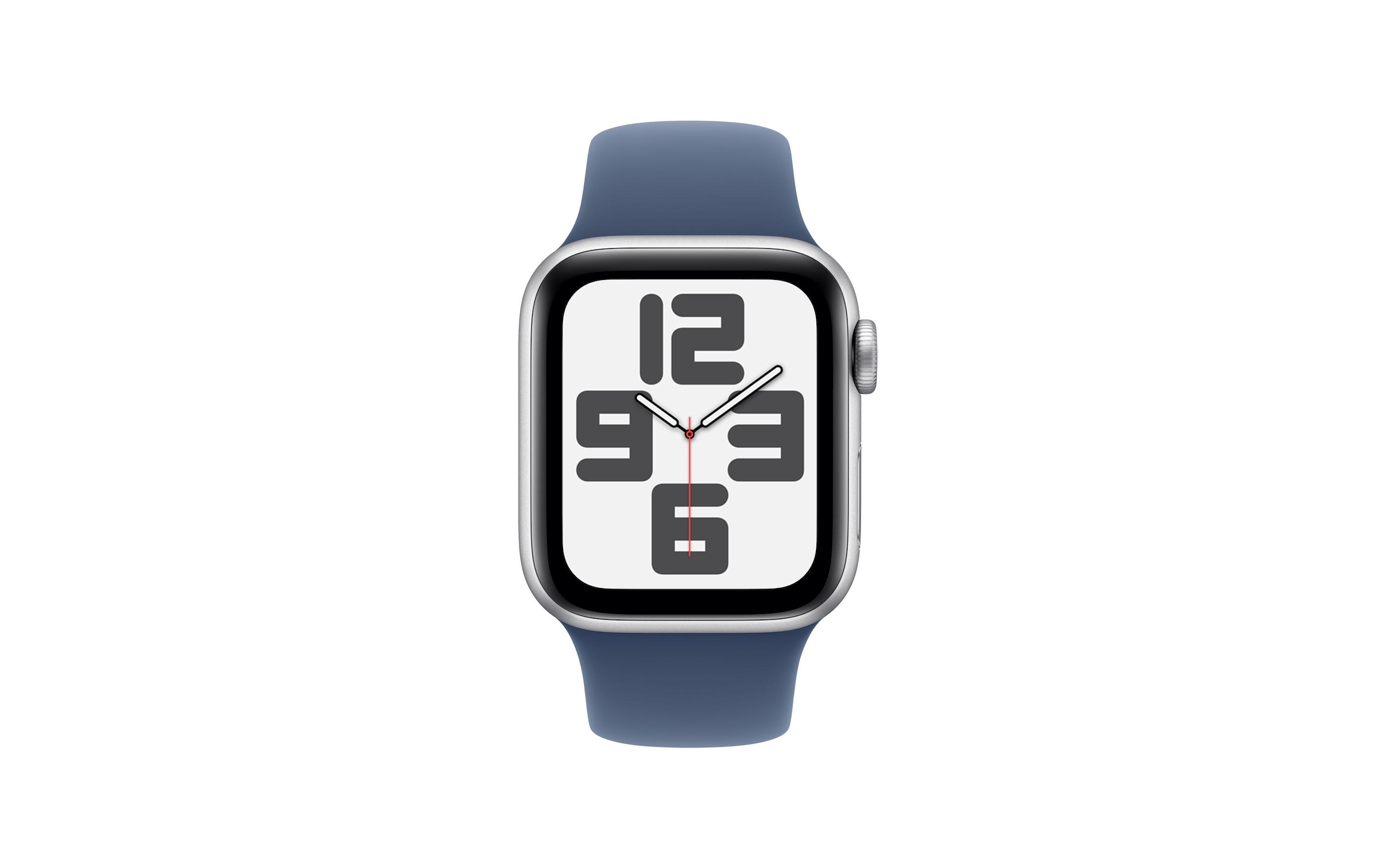 Apple Watch SE (2024), 44 mm, GPS, Sport Band S/M, Silberfarben