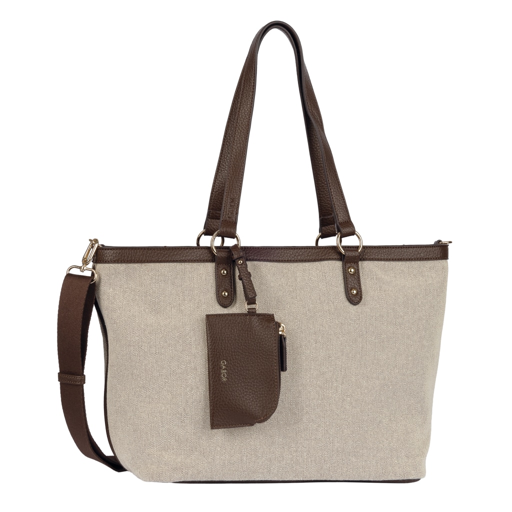 Image of Gabor Shopper "Sibylla" Damen Umhängetasche mit glänzende Metalldetails & Gurtband