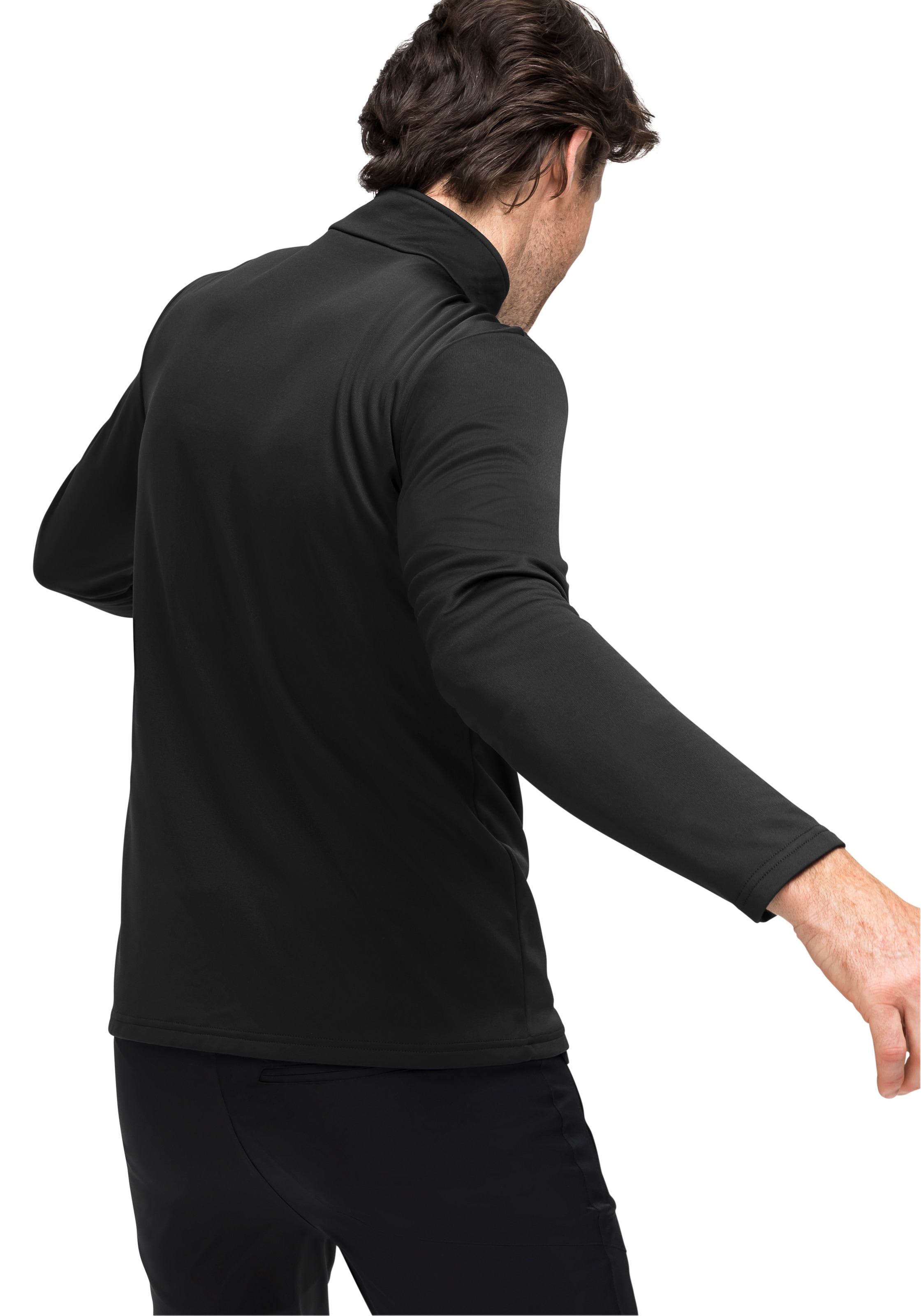 Maier Sports Pull en polaire »Felix«, polaire homme, couche intermédiaire fonctionnelle, demi-zip, coupe régulière
