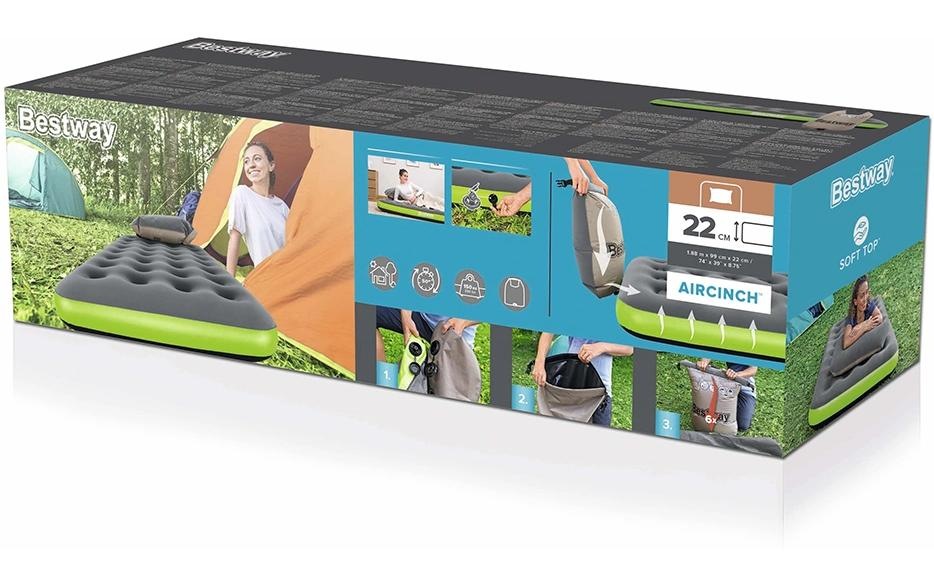 Bestway Luftbett »Roll und Relax Twin 188 x 99 x 22 cm«