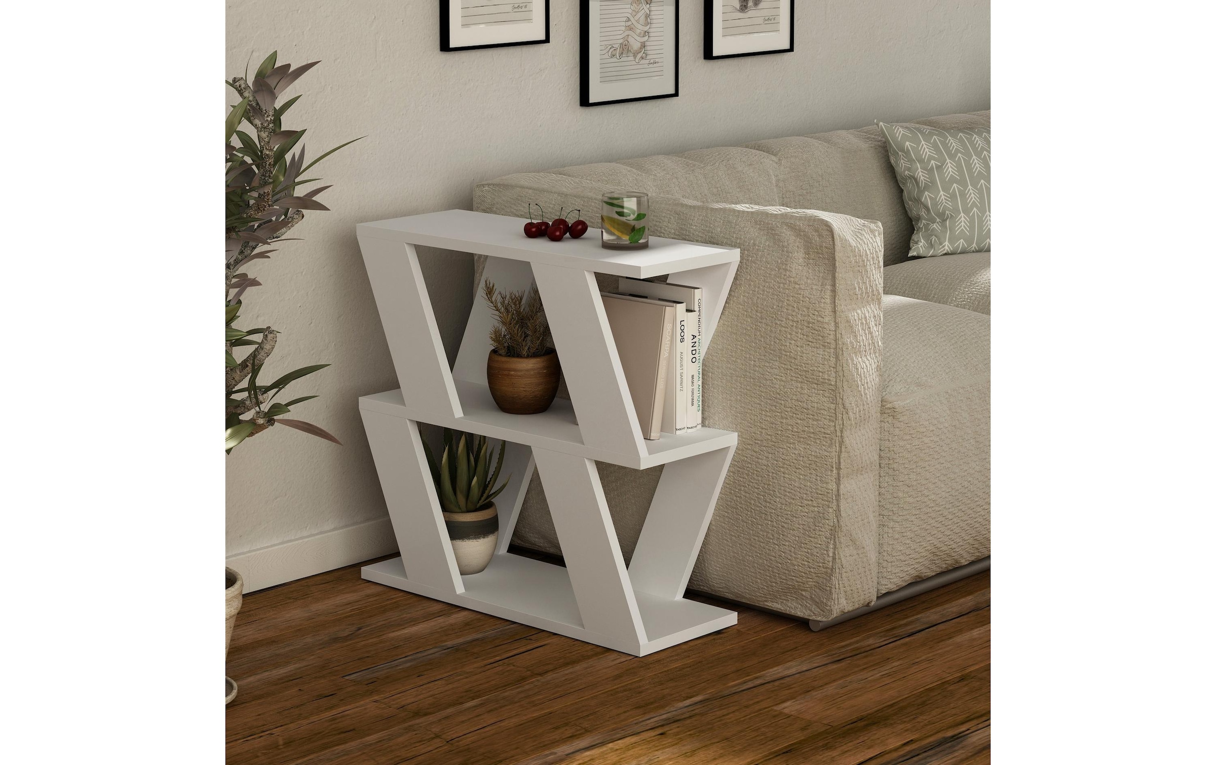 WOODY FASHION Regal »Lazena 60 x 57 x 22 cm, Weiss«