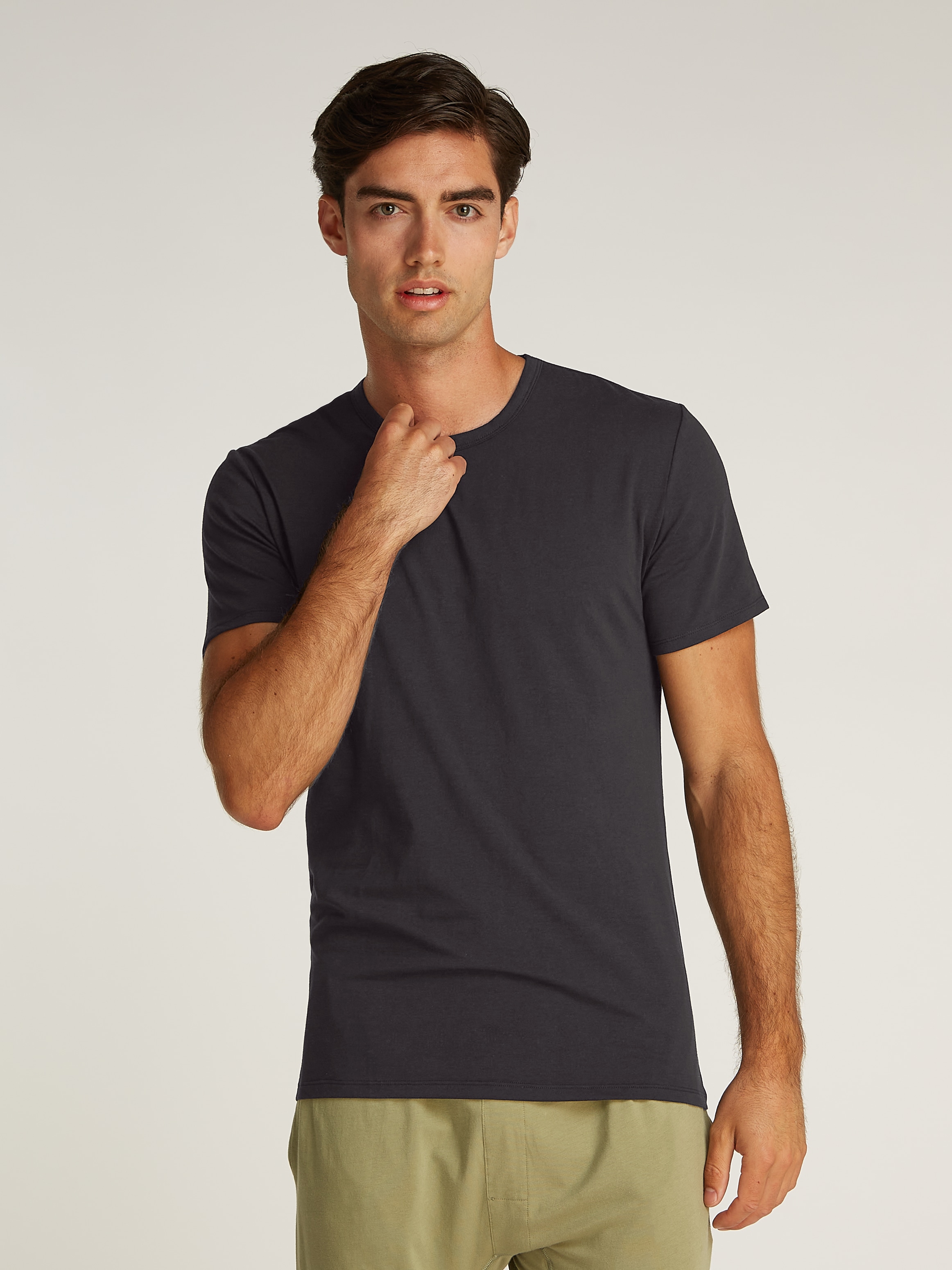 Calvin Klein Underwear T-Shirt »SHORT SLEEVE CREW NECK 3PK«, (Packung, 3 tlg., 3er-Pack), mit Logo am Saum