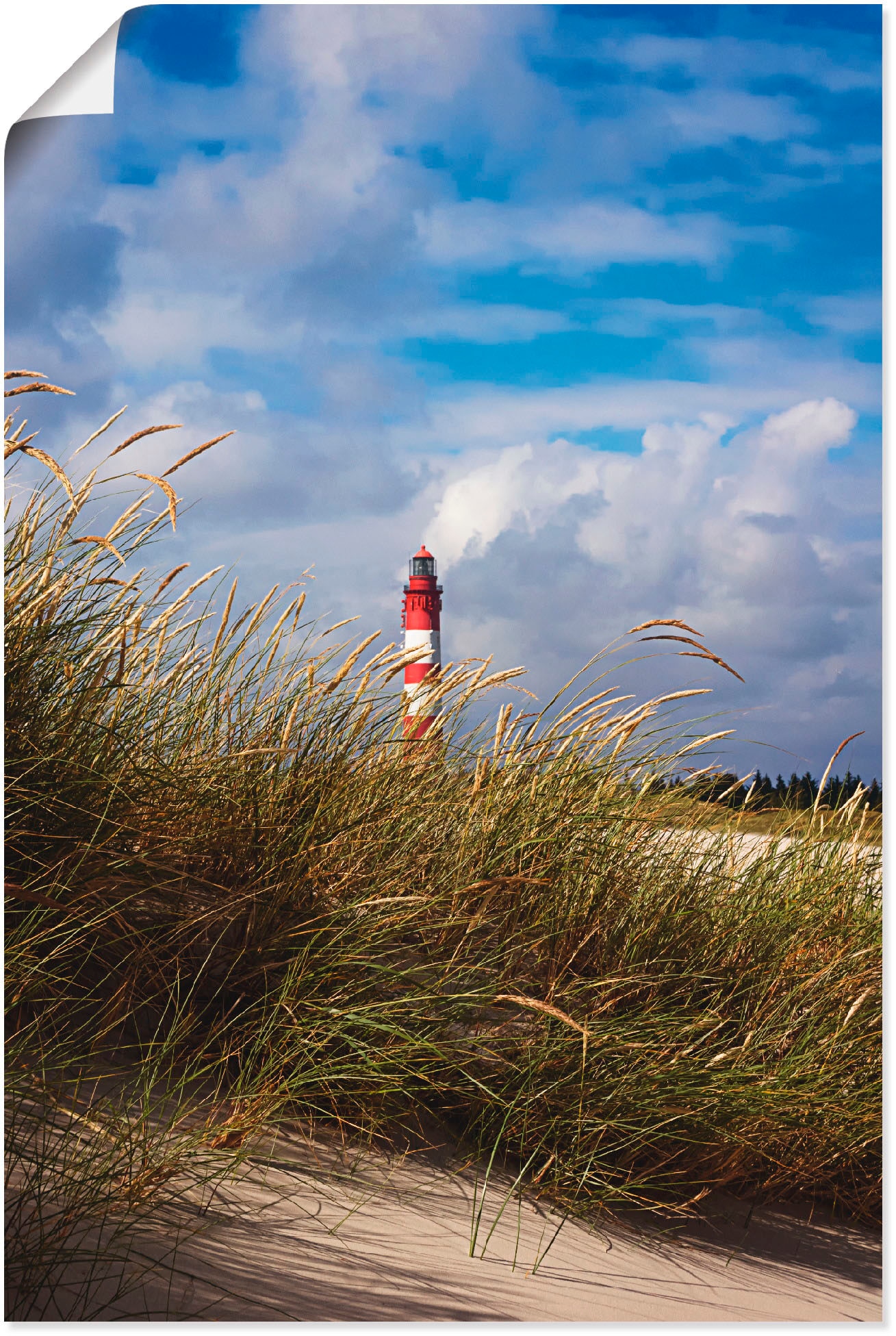 Image of Artland Poster "Sommerimpression Amrumer Leuchtturm" Gebäude 1 Stk. tlg. ohne Rahmen