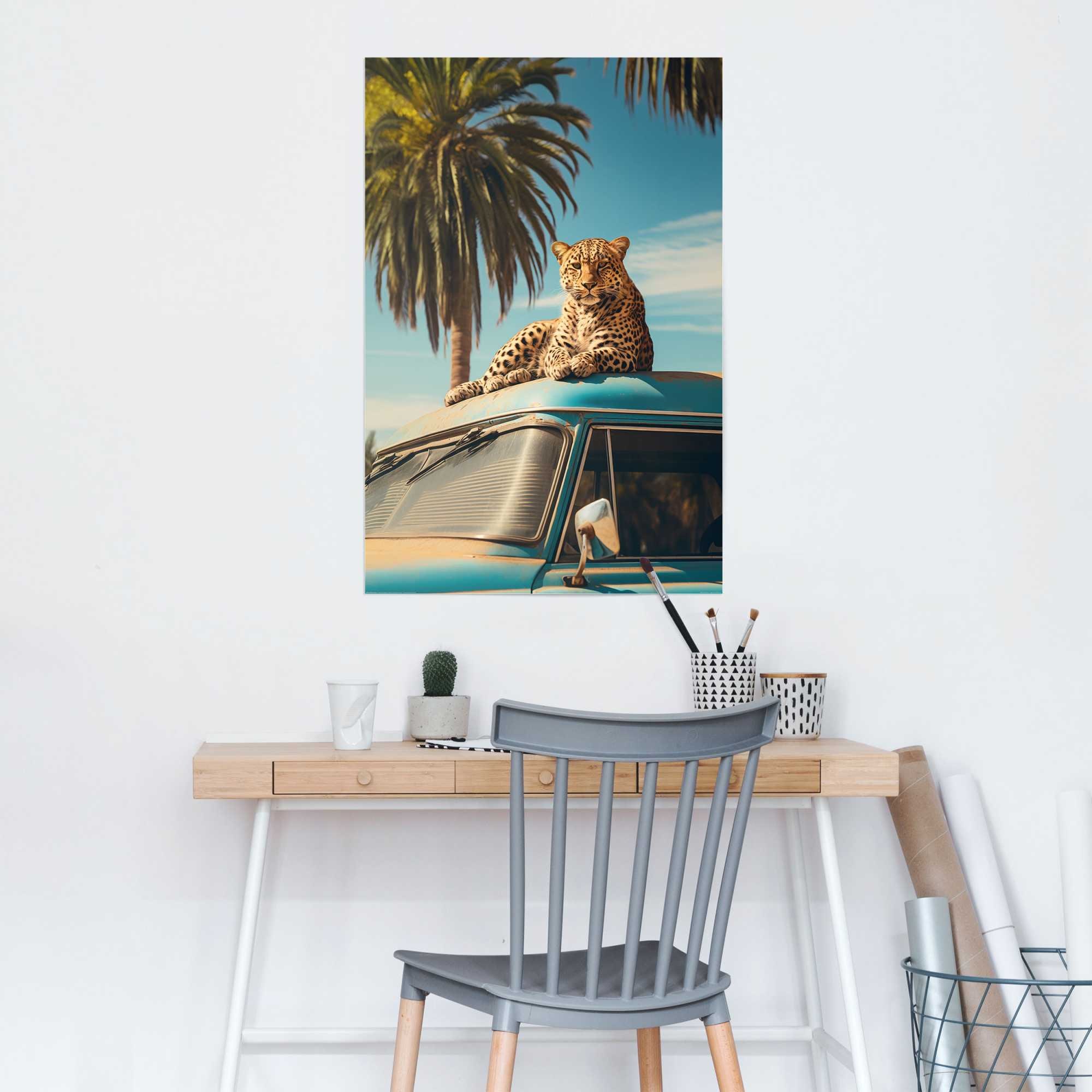 Image of Reinders Poster "Oldtimer Safari"