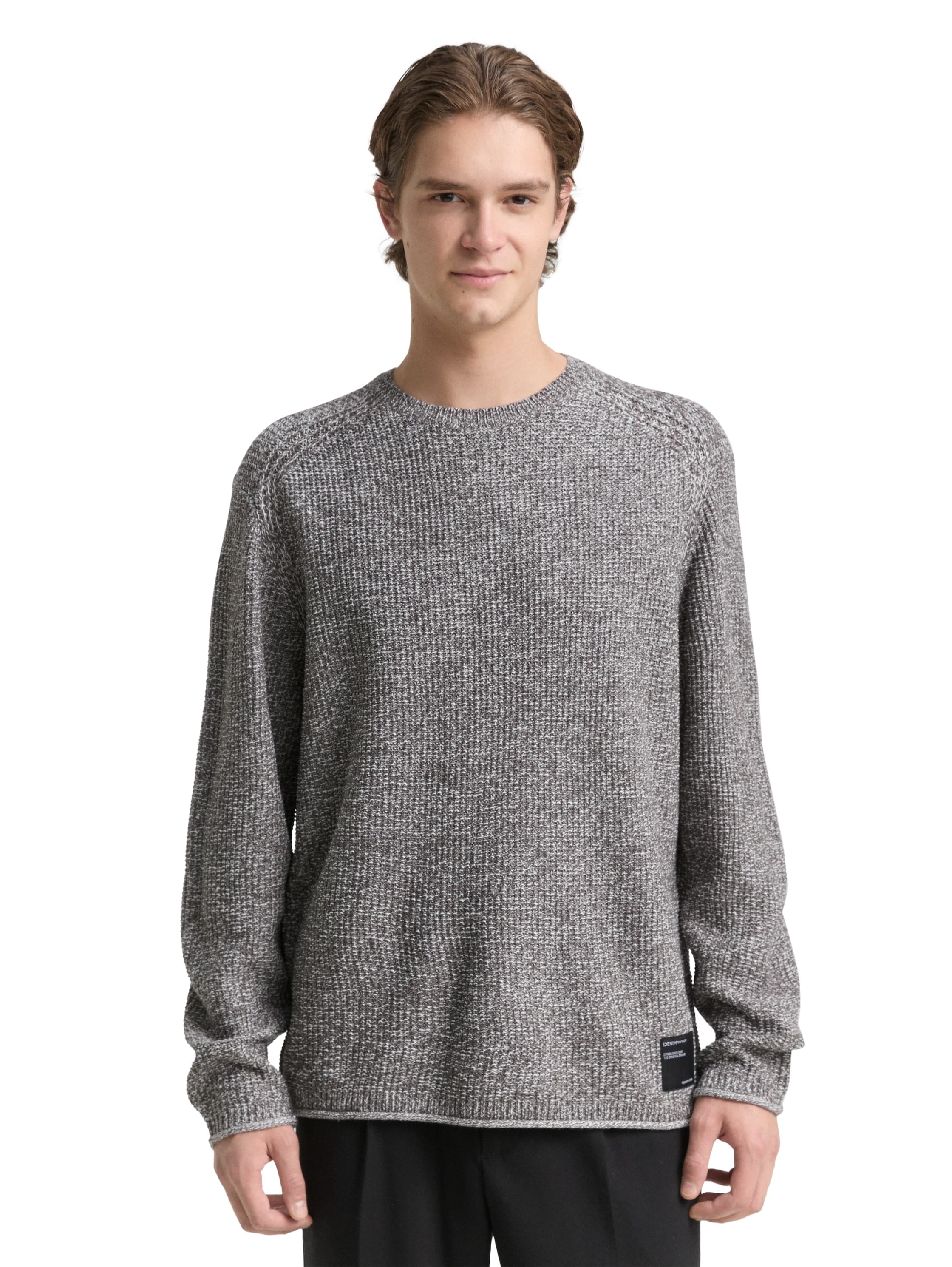 Image of TOM TAILOR Denim Strickpullover mit Logo Stickerei