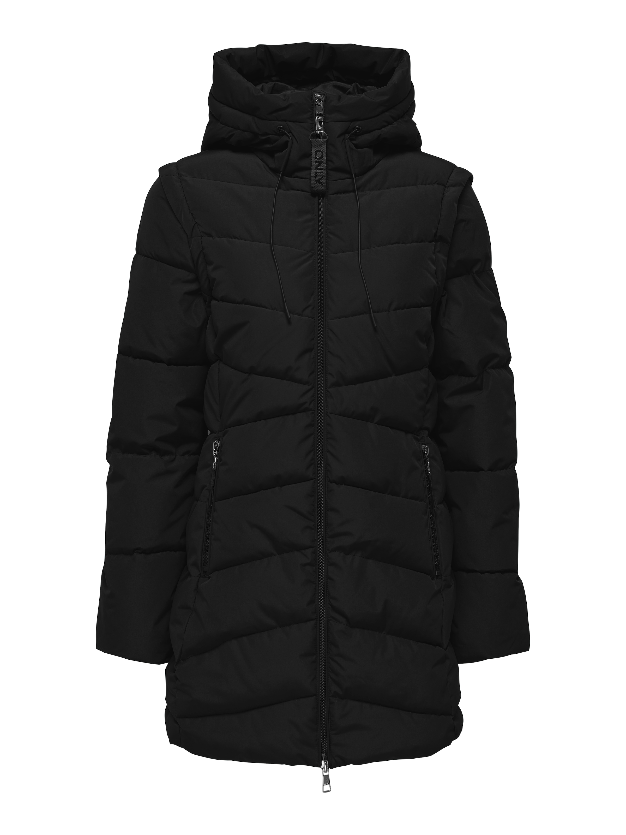 Image of ONLY Steppmantel "ONLDOYLE 2-1 PUFFER COAT CC OTW" Kunstfaser, auch als Steppweste tragbar