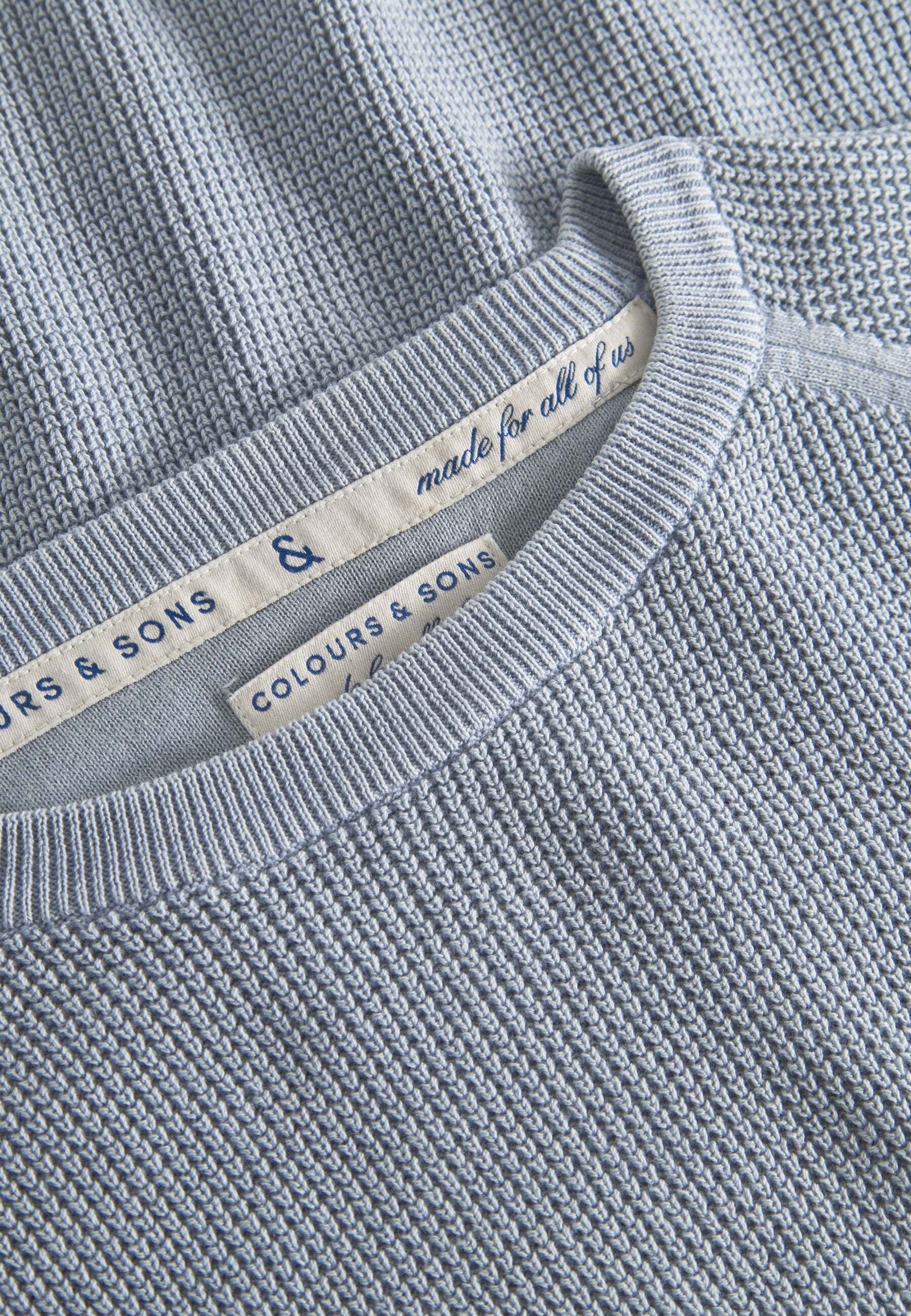 colours & sons Strickpullover »colours & sons Pullover Roundneck-Washed«