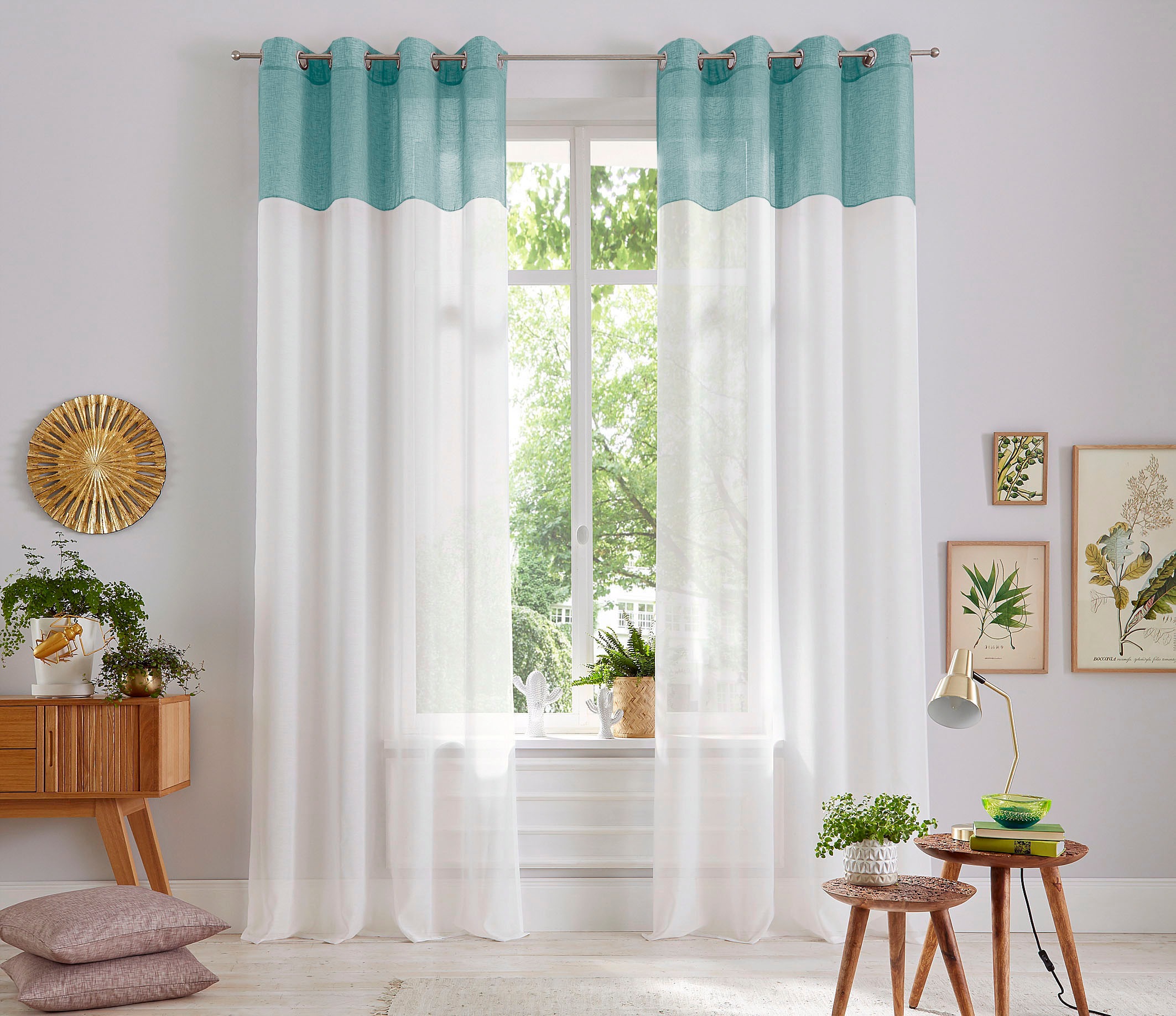 Image of Home affaire Gardine »Riga«, (2 St.), Vorhang, Fertiggardine, HxB: 300x140, transparent bei Ackermann Versand Schweiz