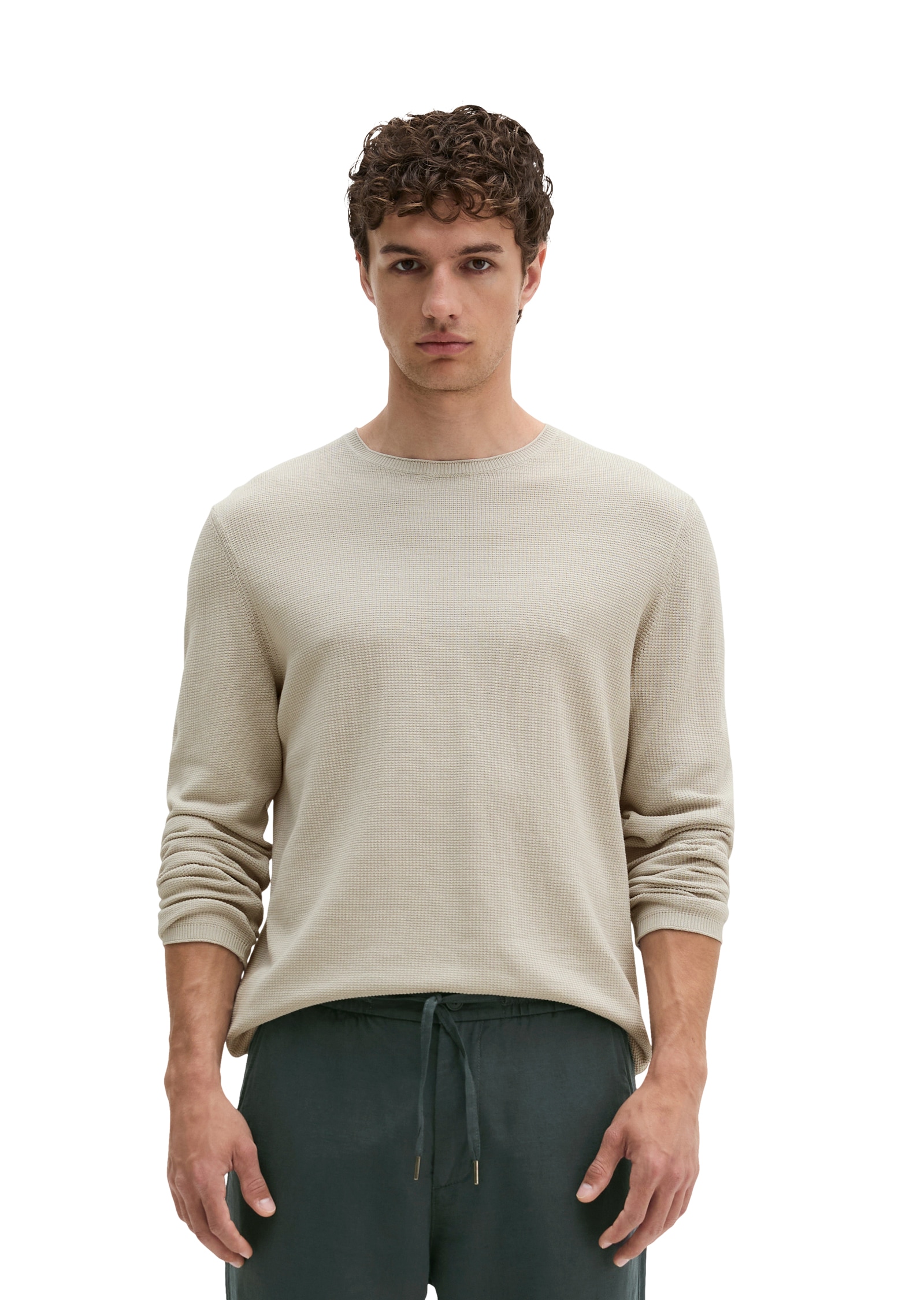 Image of Marc OPolo Rundhalspullover regular aus reiner Bio-Baumwolle