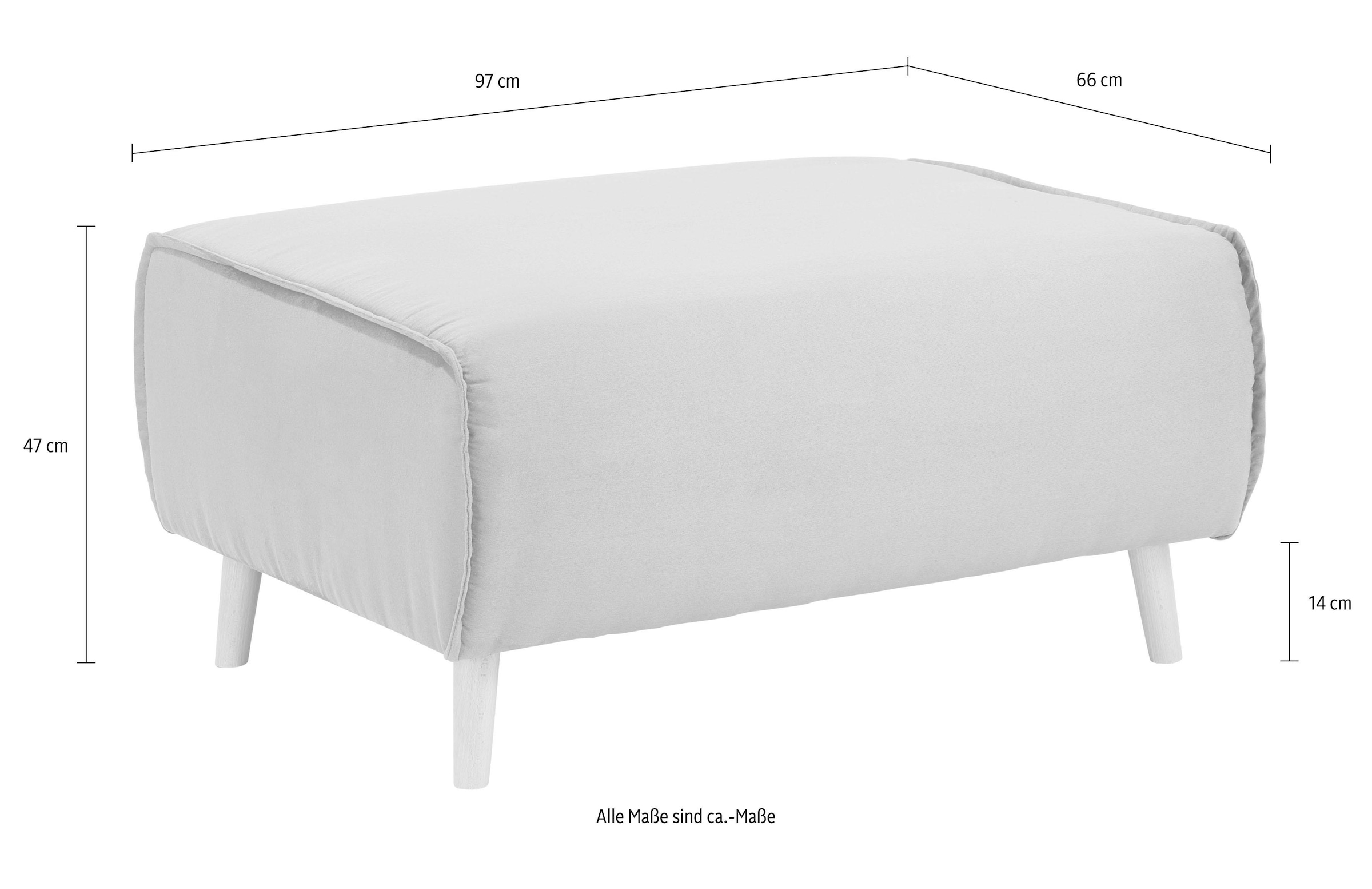 Home affaire Hocker »Julia«, mit Keder und Holzfüssen