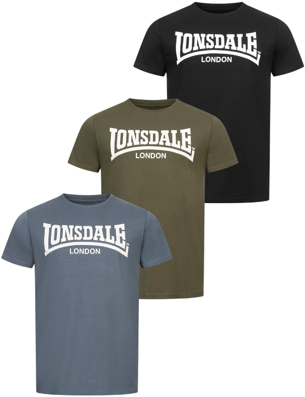 Image of Lonsdale T-Shirt "HINSTOCK" Packung, 3 Stk.