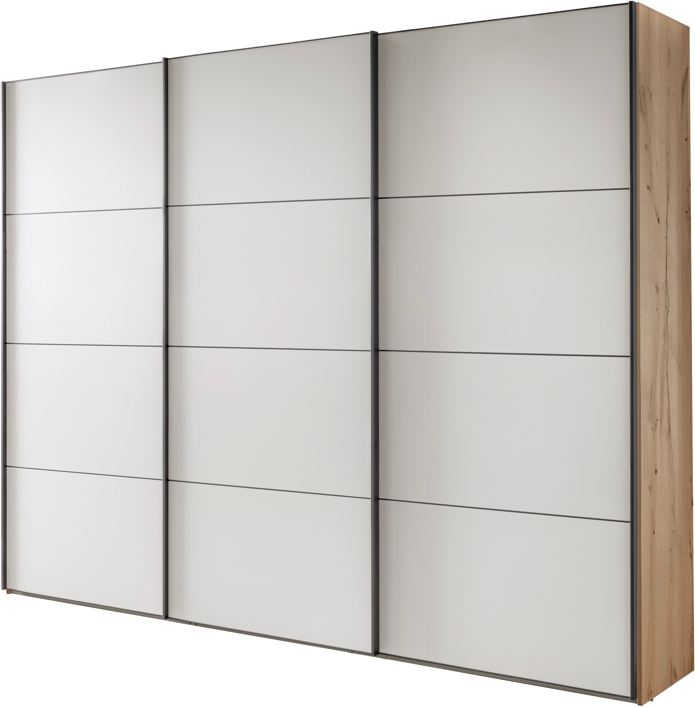 WIEMANN Schwebetürenschrank »Phoenix, Made in Germany, modernes Design, Highlight, Blickfang« Viele Farbkombinationen, in 4 Breiten und in 2 Höhen erhältlich,  maximaler Staurraum, inkl.Einlegeböden, Wäscheböden u. Dämpfer