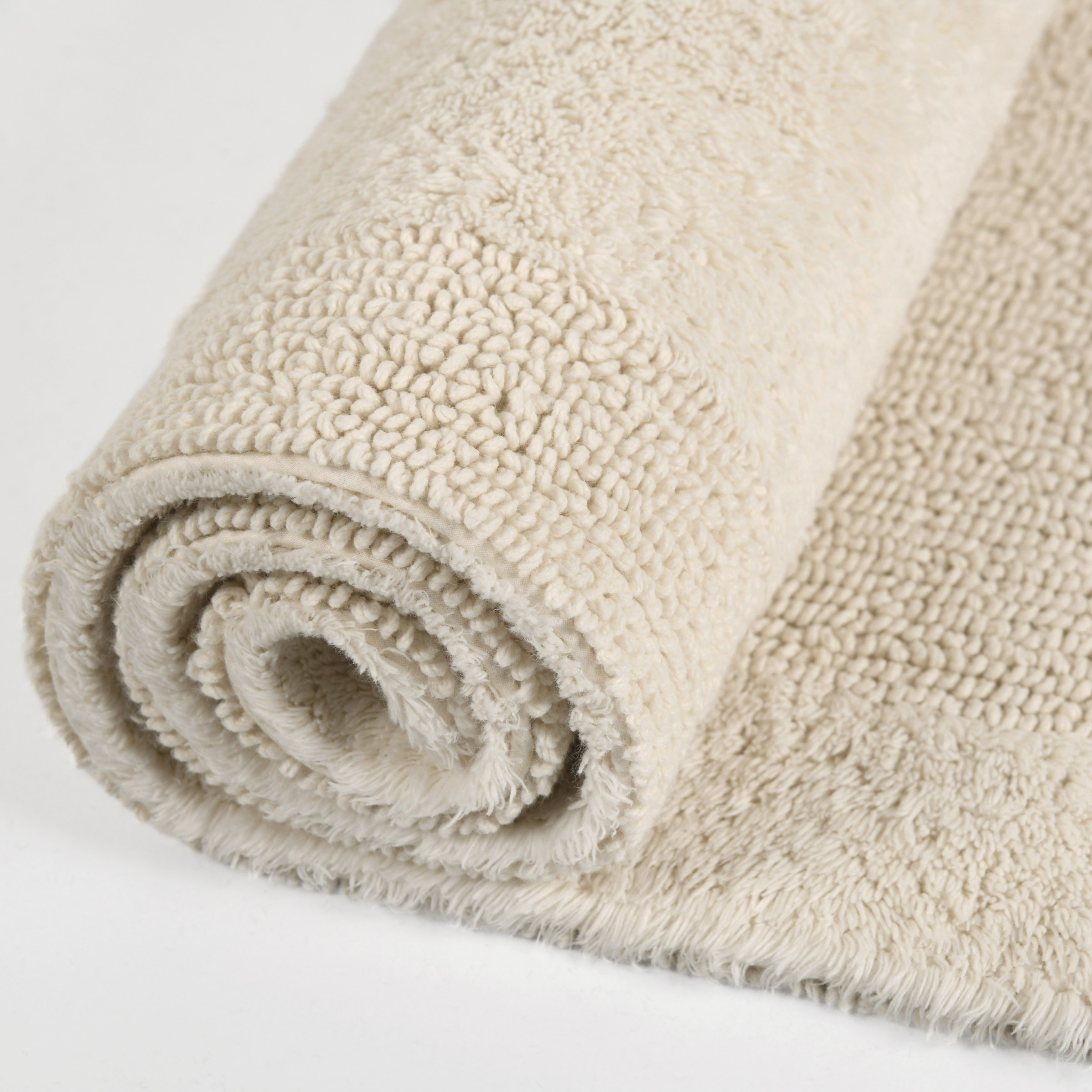 my home Badematte »Kapra, Badvorleger, Badezimmer Teppich«, beidseitig nutzbar-fussbodenheizungsgeeignet-strapazierfähig, mit Bordüre, Badteppich, Badematte, Baumwolle