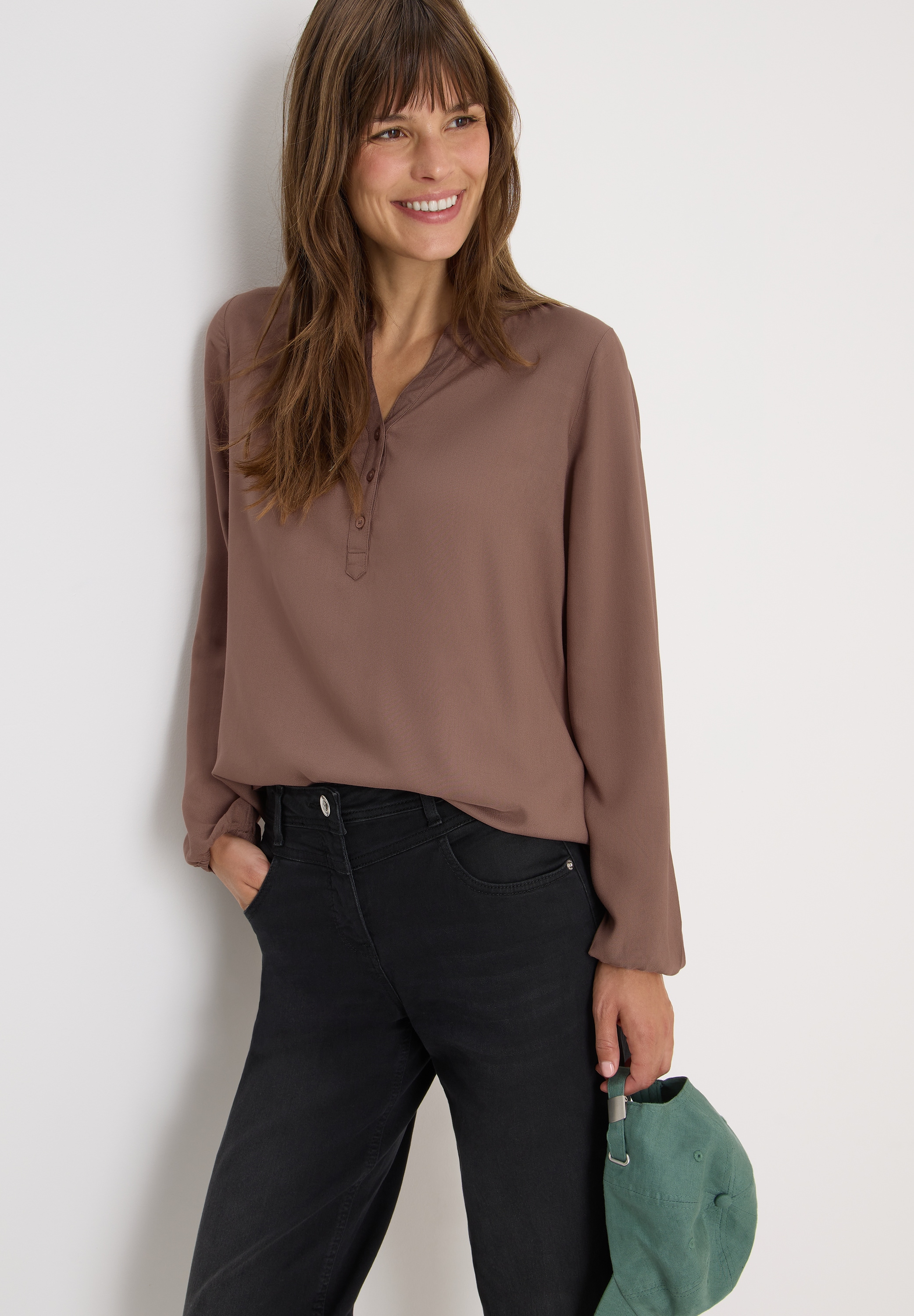 Cecil Langarmbluse mit elastischem Bund