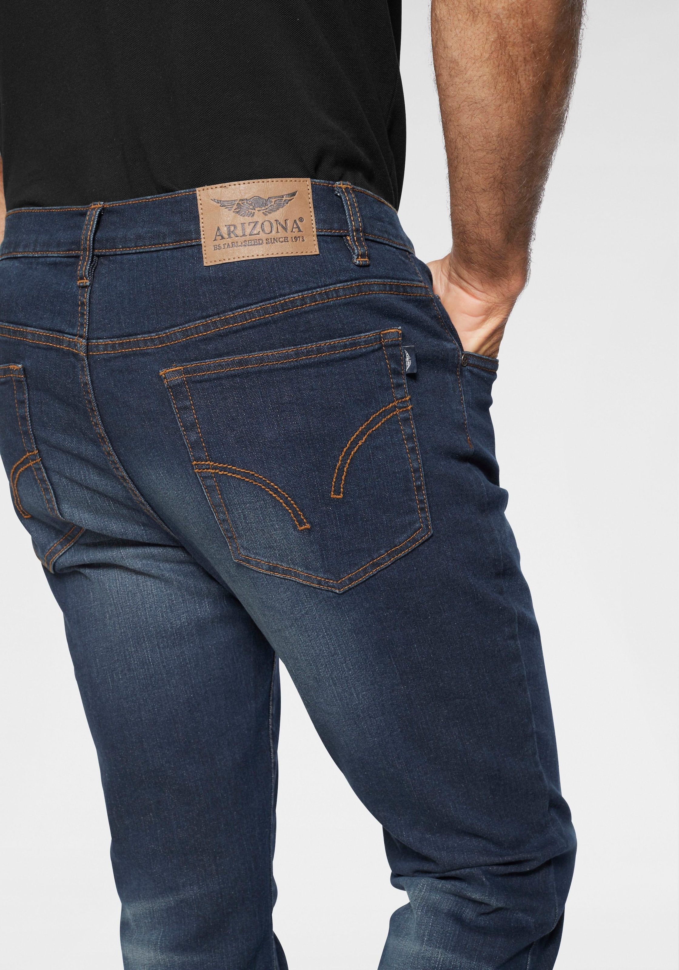 Arizona Bootcut-Jeans »Mike«, ausgestelltes Bein, niedrige Leibhöhe, Stretch-Qualität