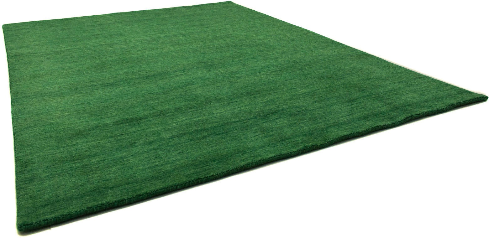 morgenland Wollteppich »Uni - Gabbeh Teppich - Softy«, rechteckig, 1,6 mm Höhe, Gabbeh Optik, Uni Farben, reine Wolle, sehr weicher Flor, Wohnzimmer