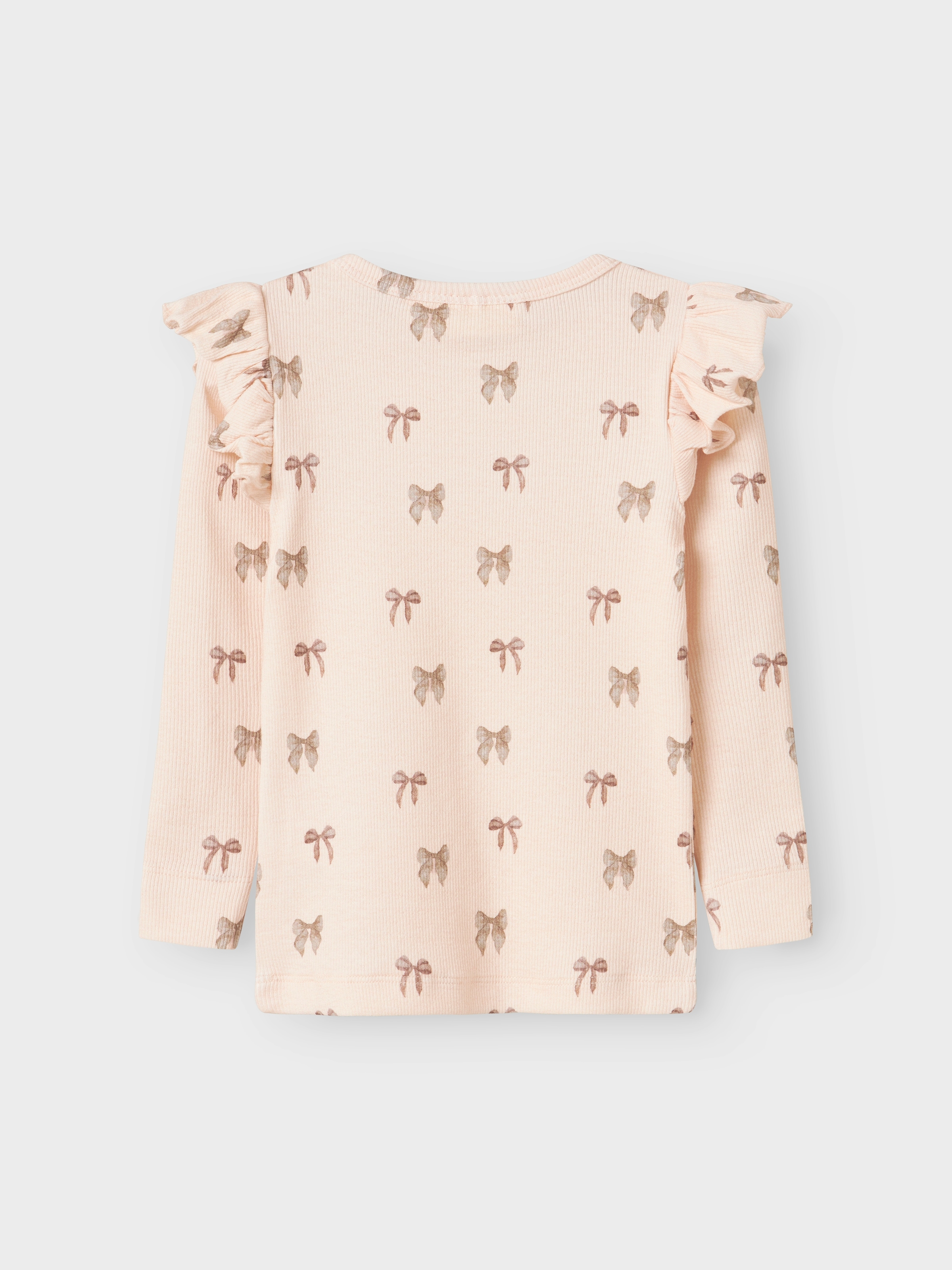 Lil' Atelier Langarmshirt »NMFGAVO EKO LS SLIM TOP LIL NOOS« mit Rüschen, weiche Jersey Rippqualität