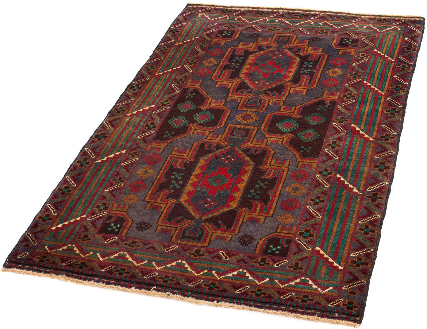 Image of morgenland Orientteppich »Belutsch - 127 x 84 cm - dunkelbraun«, rechteckig, 8 mm Höhe, Wohnzimmer, Handgeknüpft, Einzelstück mit Zertifikat bei Ackermann Versand Schweiz