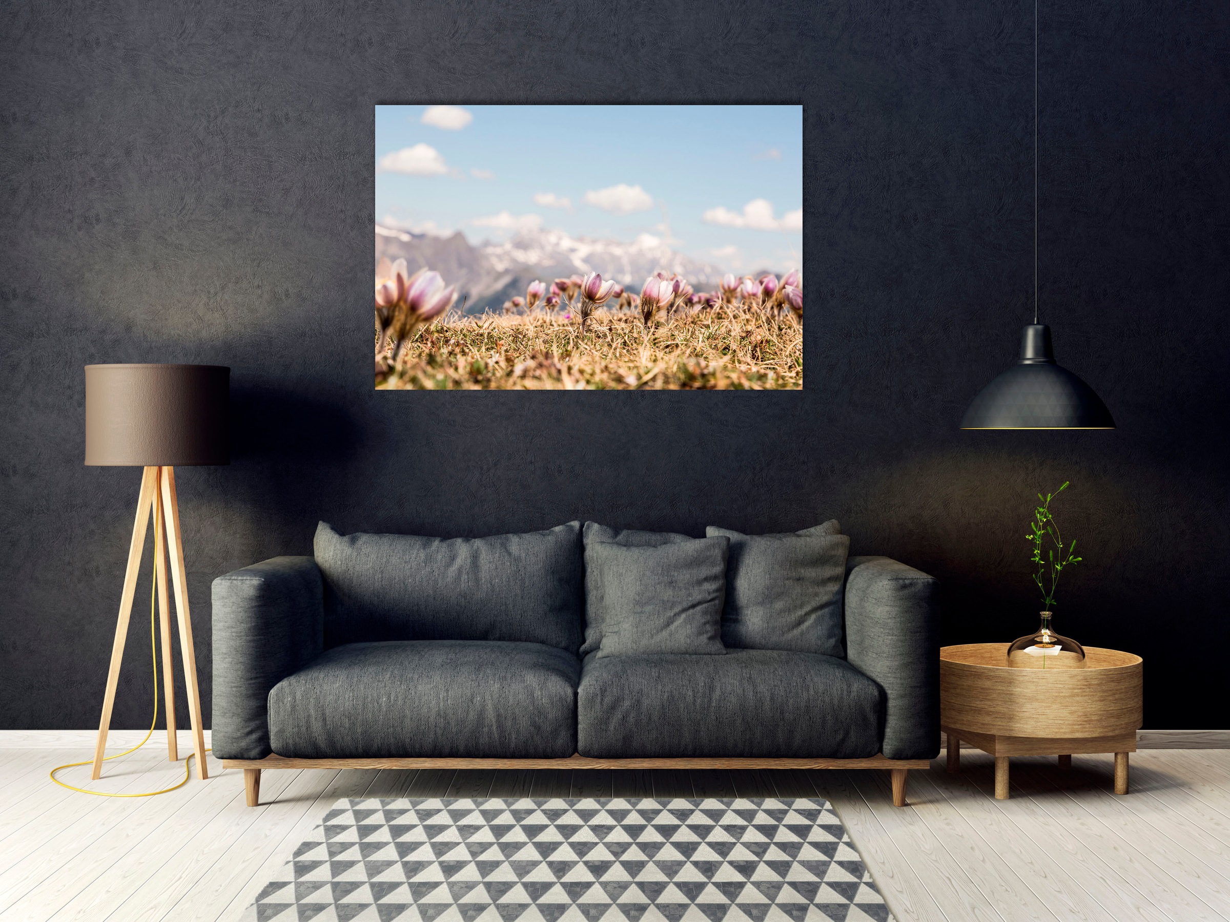 Image of queence Acrylglasbild "Ezzo" Berge Berge & Alpenbilder Landschaft Natur Wiesen & Bäume 1 Stk. tlg. Fine Art-Print in Galeriequalität