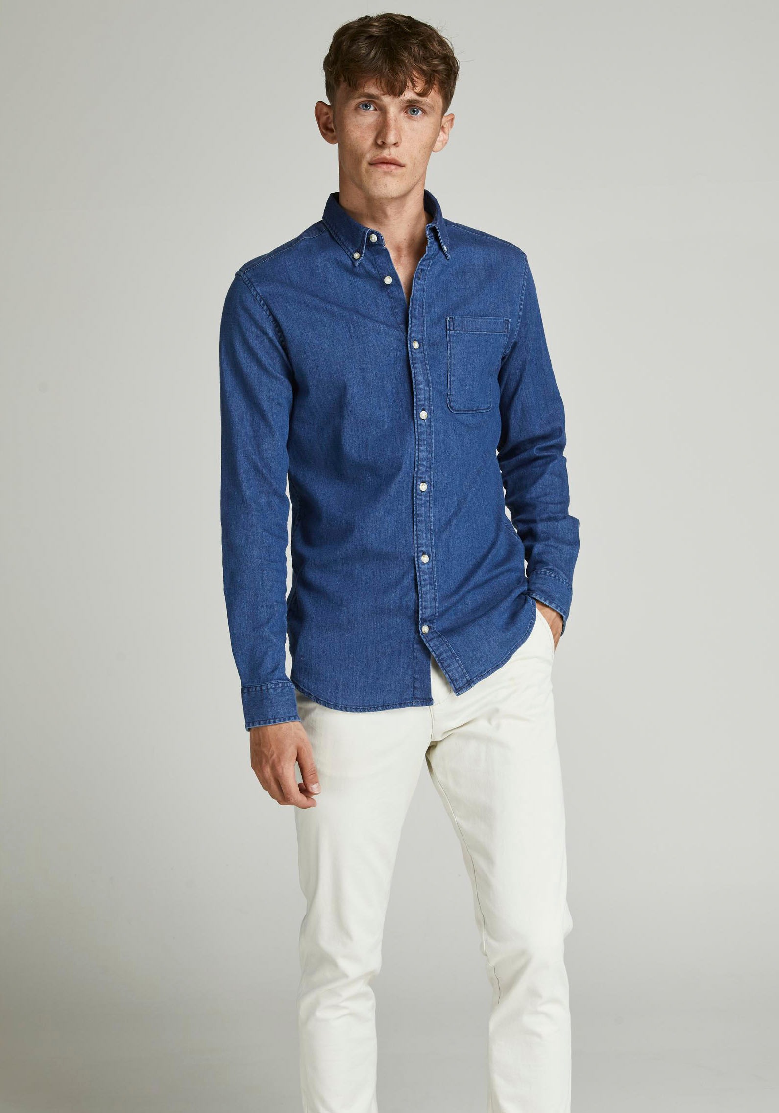 Image of Jack & Jones Langarmhemd »PERFECT DENIM SHIRT« bei Ackermann Versand Schweiz