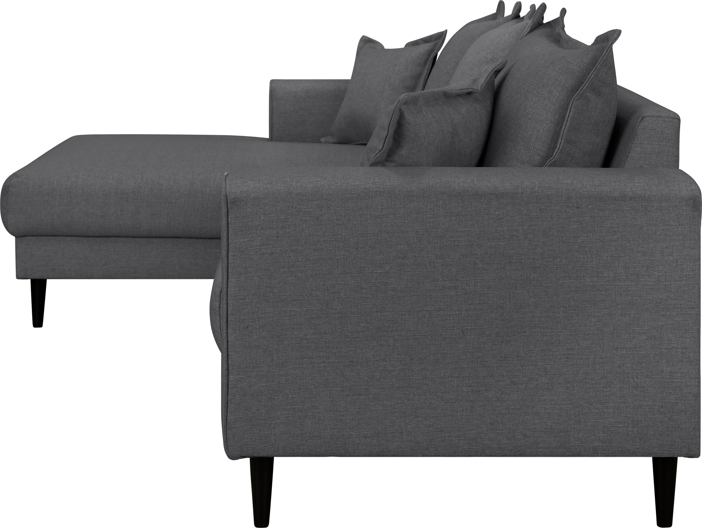 Home affaire Ecksofa »VEYRAS L-Form, hoher Sitzkomfort, Masse B/T/H: 230/150/76 cm«, mit Wellenunterfederung, incl. Rückenkissen und Zierkissen