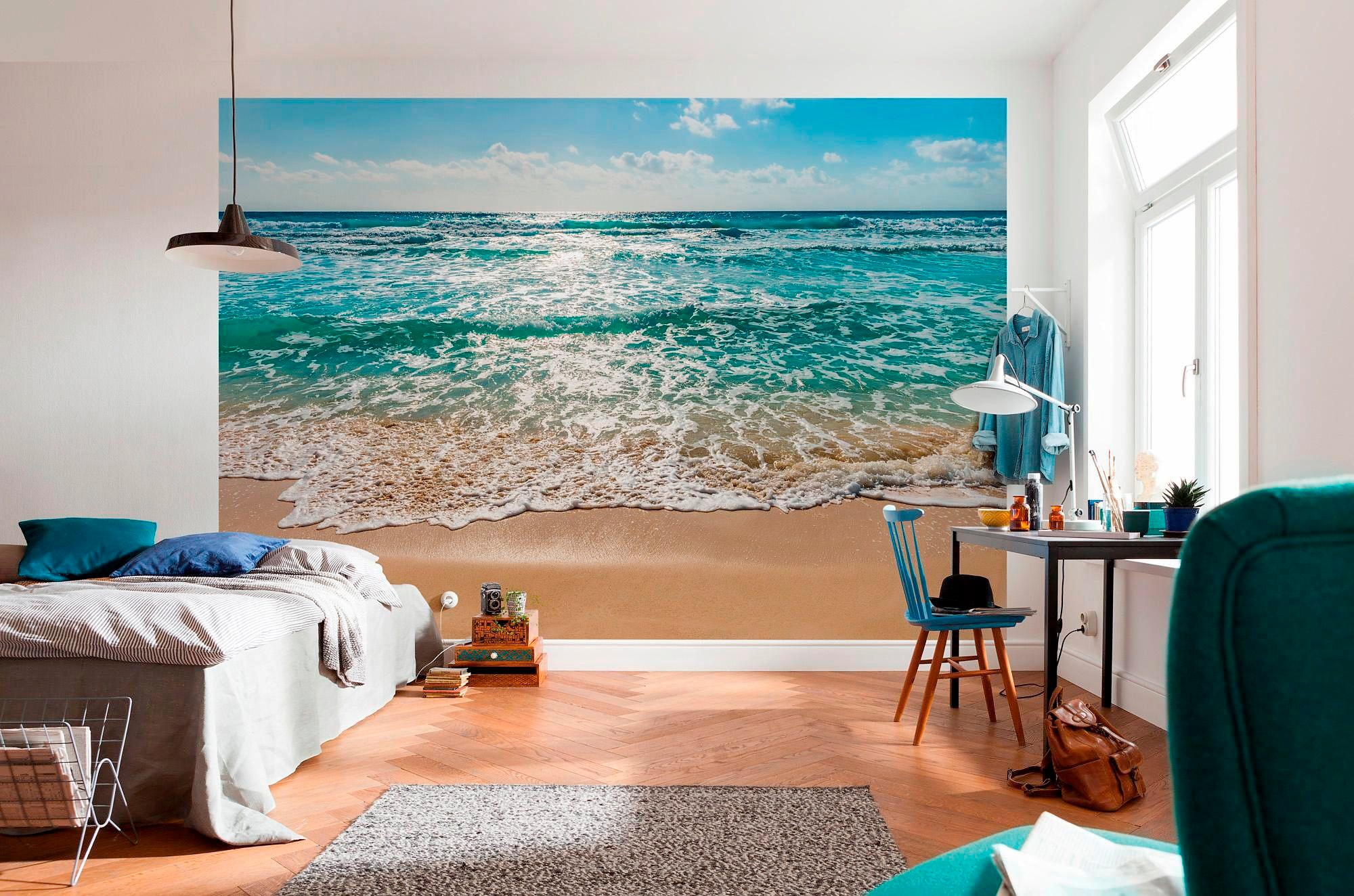 Komar Fototapete »Seaside - Grösse 368 x 254 cm«, bedruckt, Wohnzimmer, Schlafzimmer