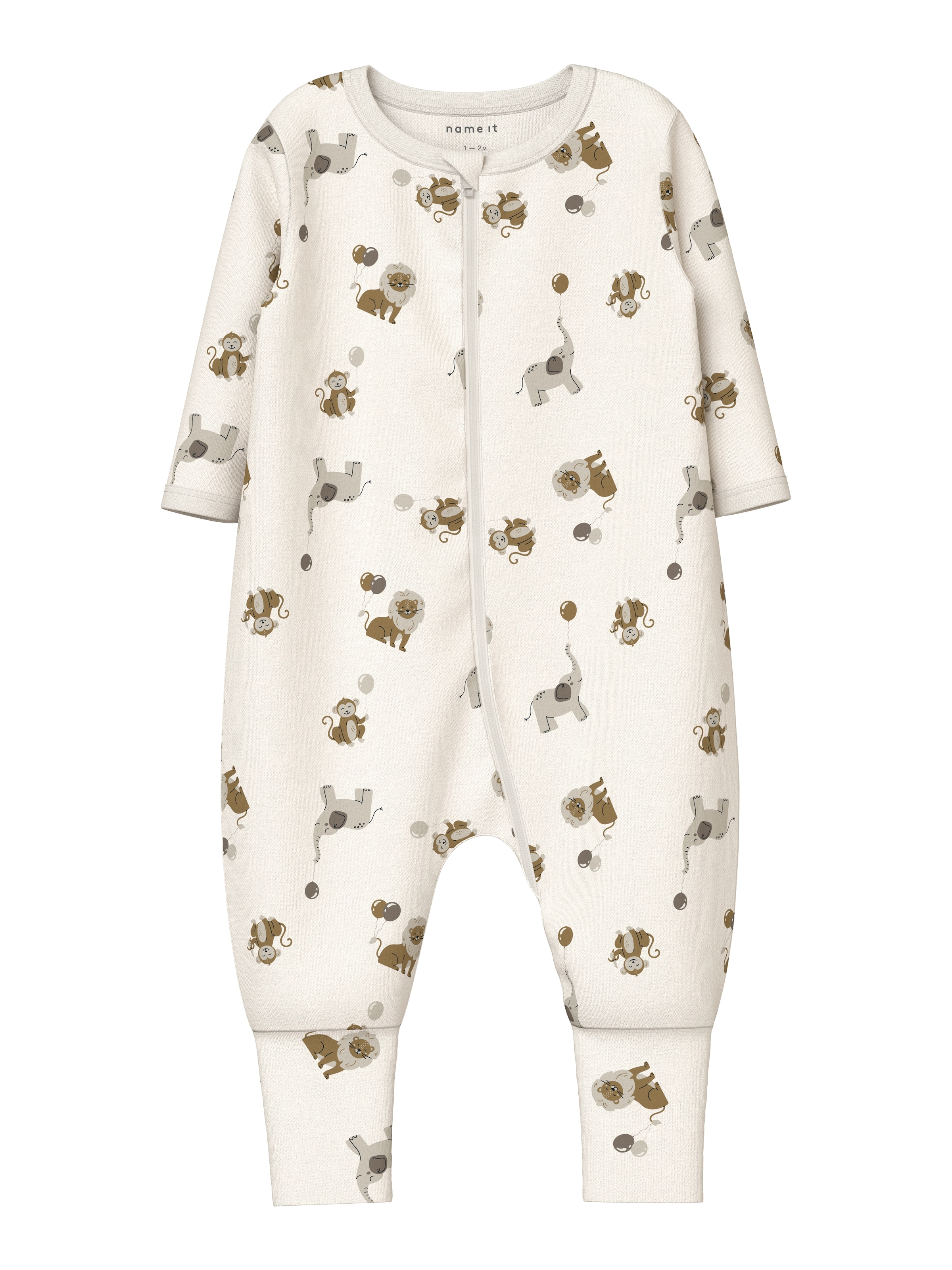 Name It Schlafoverall »NBNNIGHTSUIT 2P ZIP FF ANIMAL NOOS« Packung, 2 tlg.