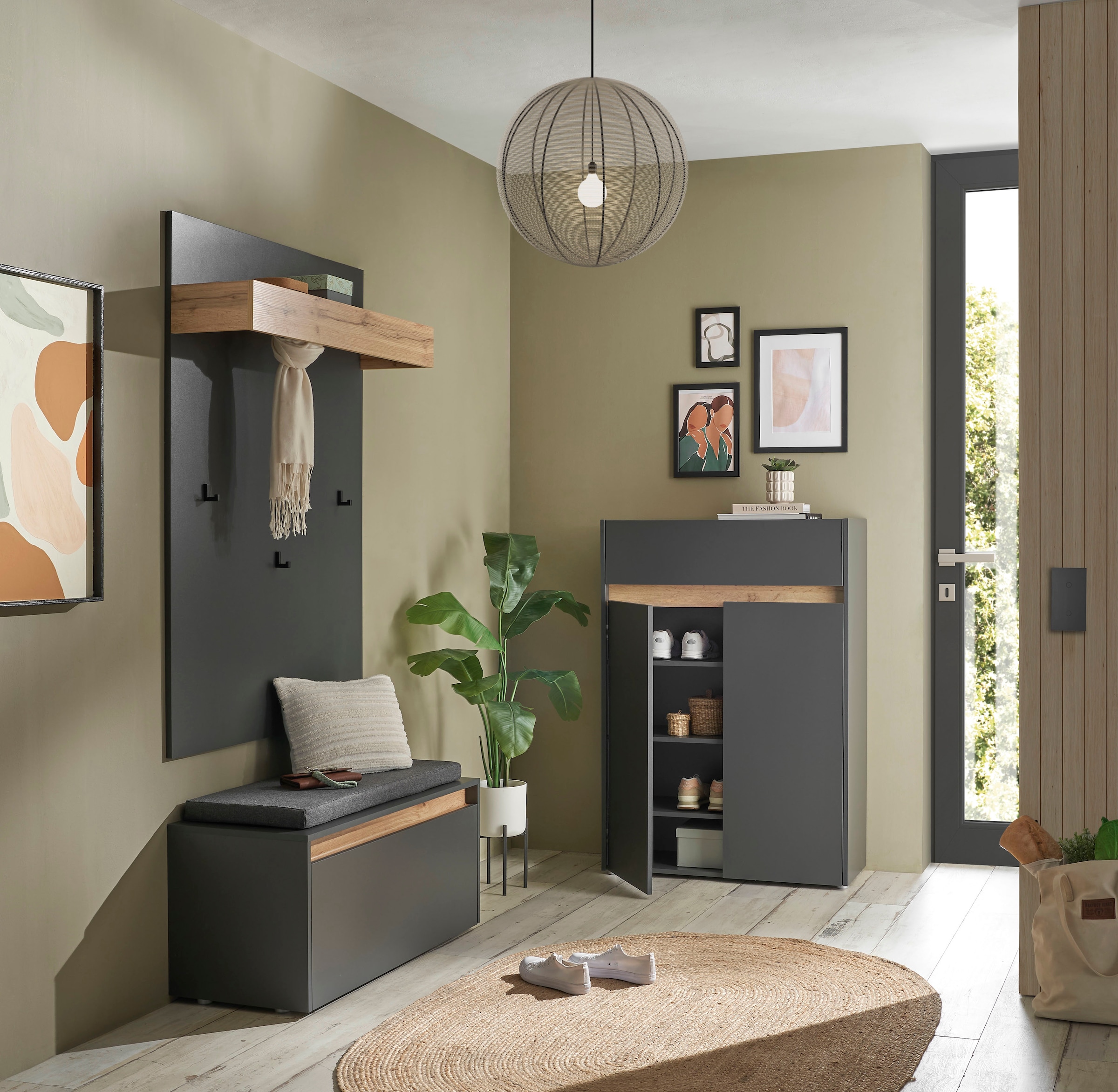 INOSIGN Armoire à chaussures »City/Giron, modernes Schuhregal, Schrank für 16 Schuhe, Schuhkommode« eine Schublade und vier Schuhfächer, viel Stauraum, 93 cm breit