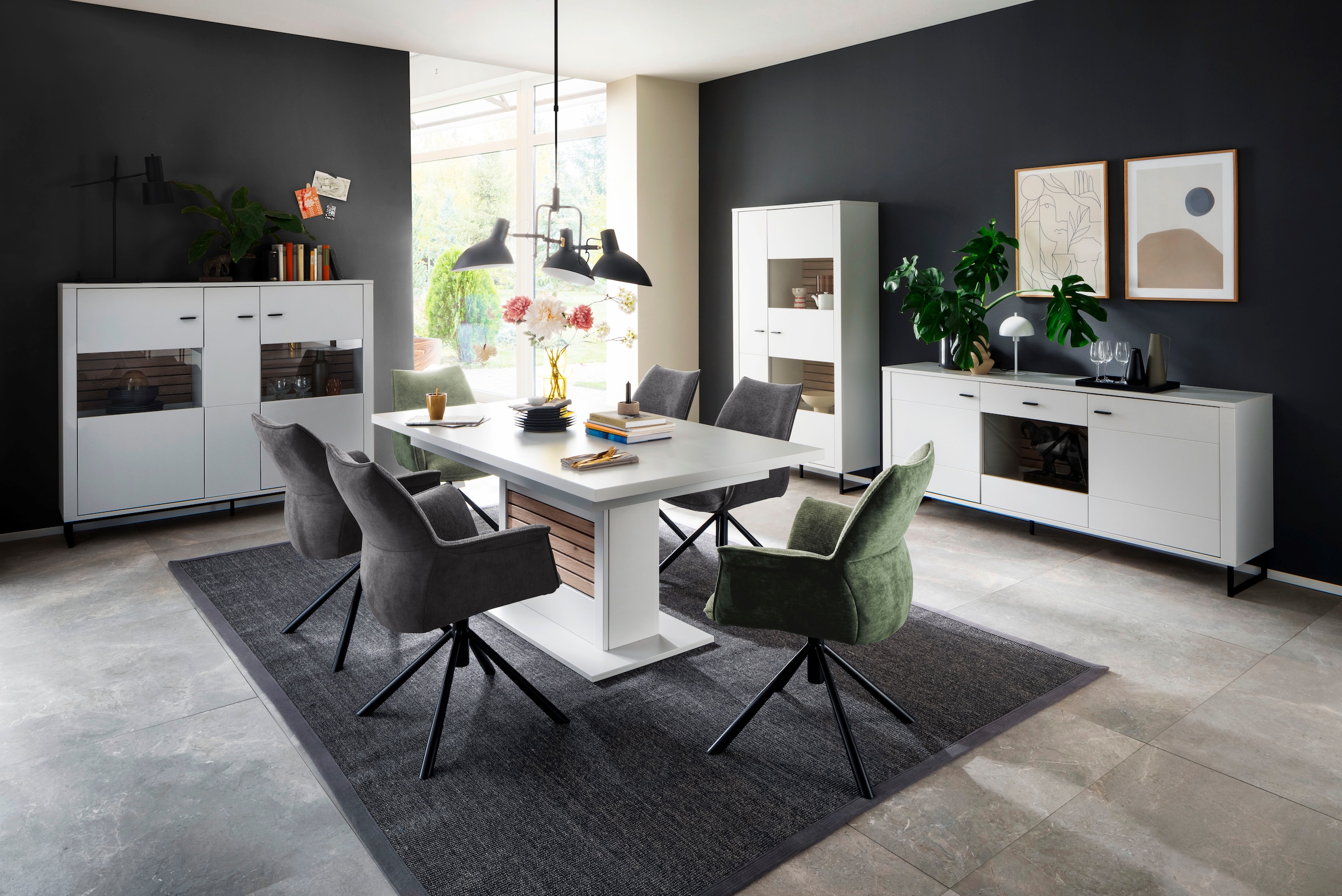 MCA furniture Esszimmerstuhl »KONYA« () 2er-Set, 360° drehbar, Belastbarkeit 120 kg, Sitzhöhe ca. 50 cm