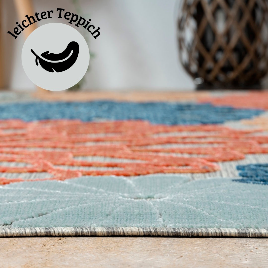 GOODproduct Tapis d'extérieur »Tamsin, LAGERRÄUMUNG« Rectangulaire 8 mm Höhe effet haut-bas, adapté intérieur et extérieur, terrasse & balcon