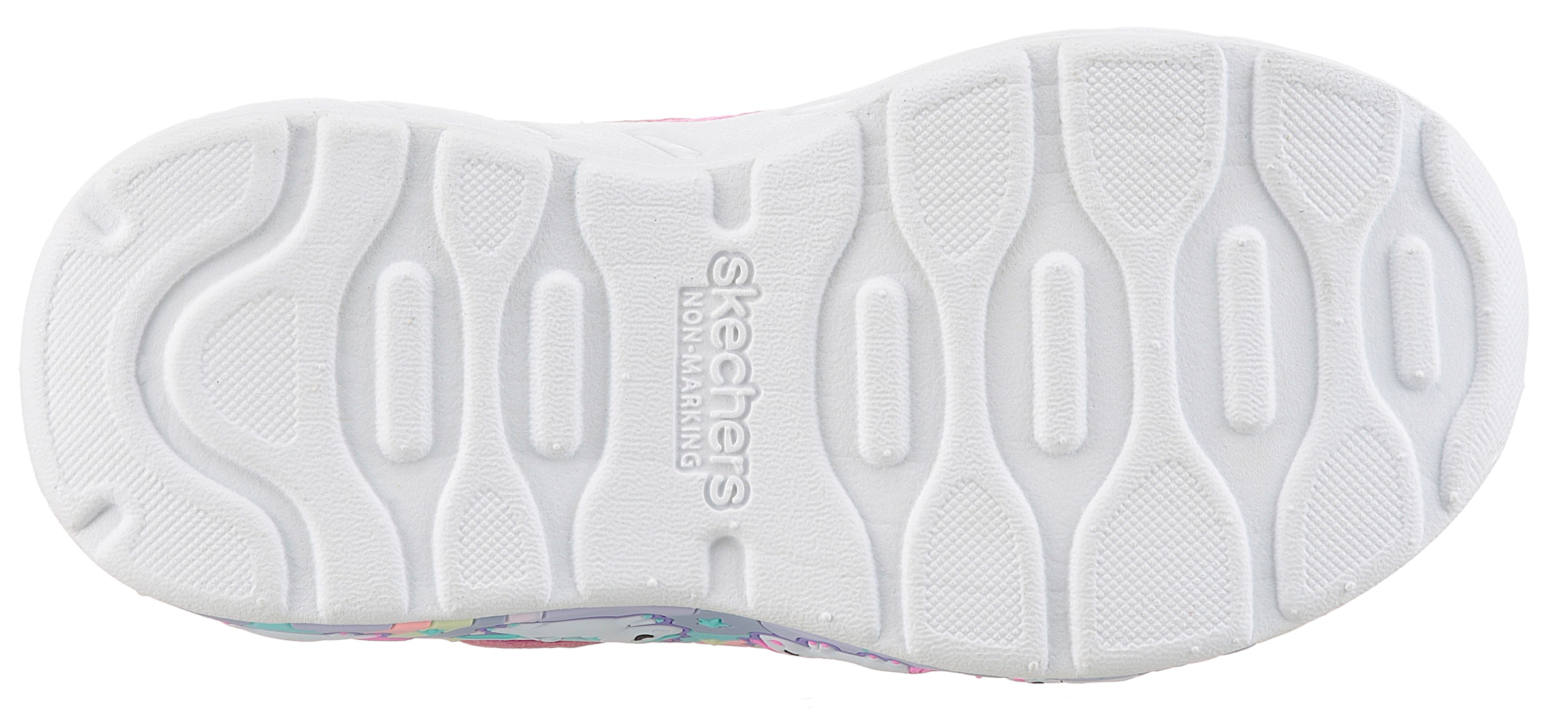 Skechers Lauflernschuh »PLAY SCENE-FUN SQUAD«  Sneaker mit bunten Motiven verziert, Grössenschablone zum Download