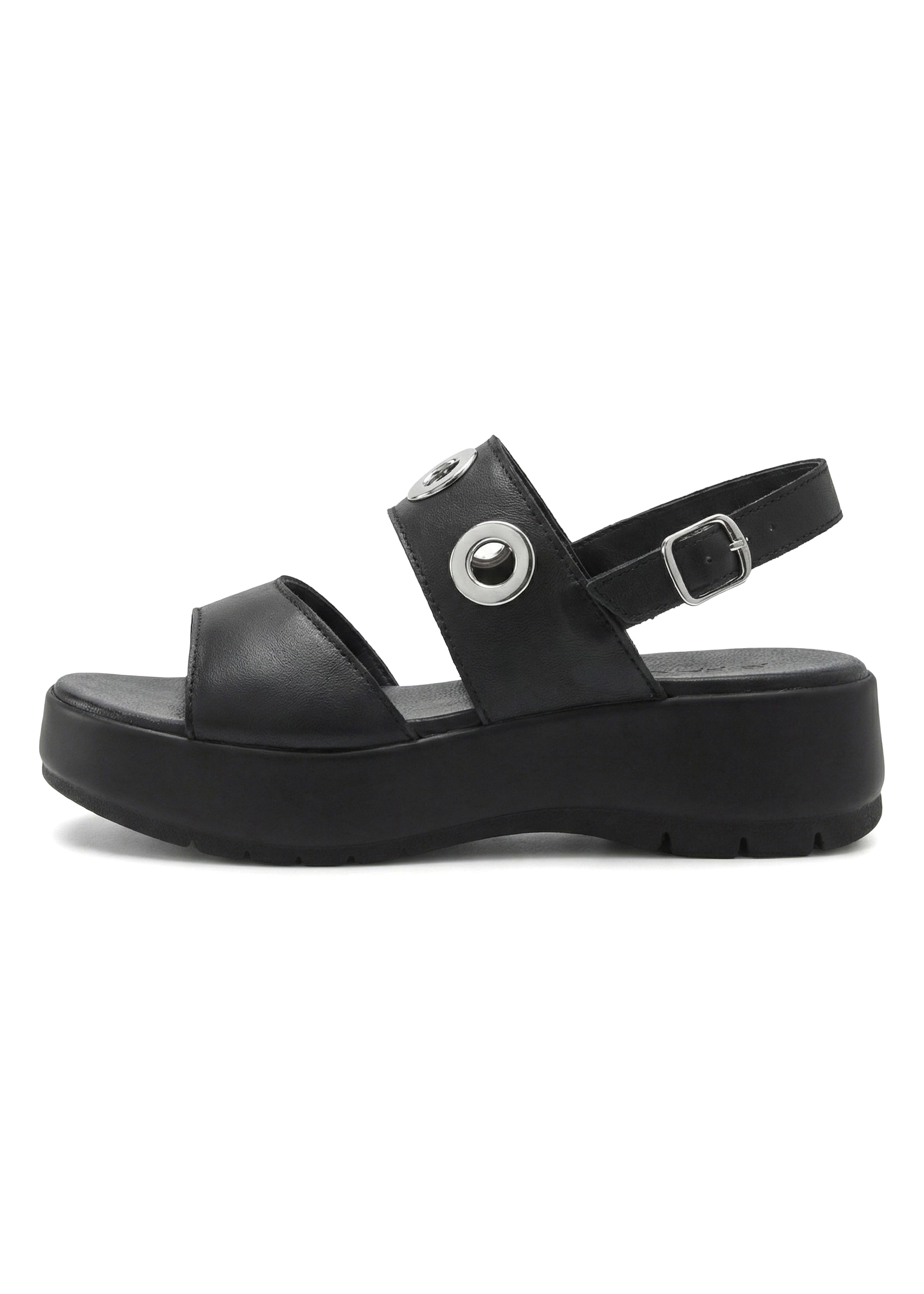 French Connection Sandales »Sandale, Ledersandale, offener Schuh, Sommerschuhe, Ledersandalette«  NEU aus Leder mit modisch bequemer Plateausohle