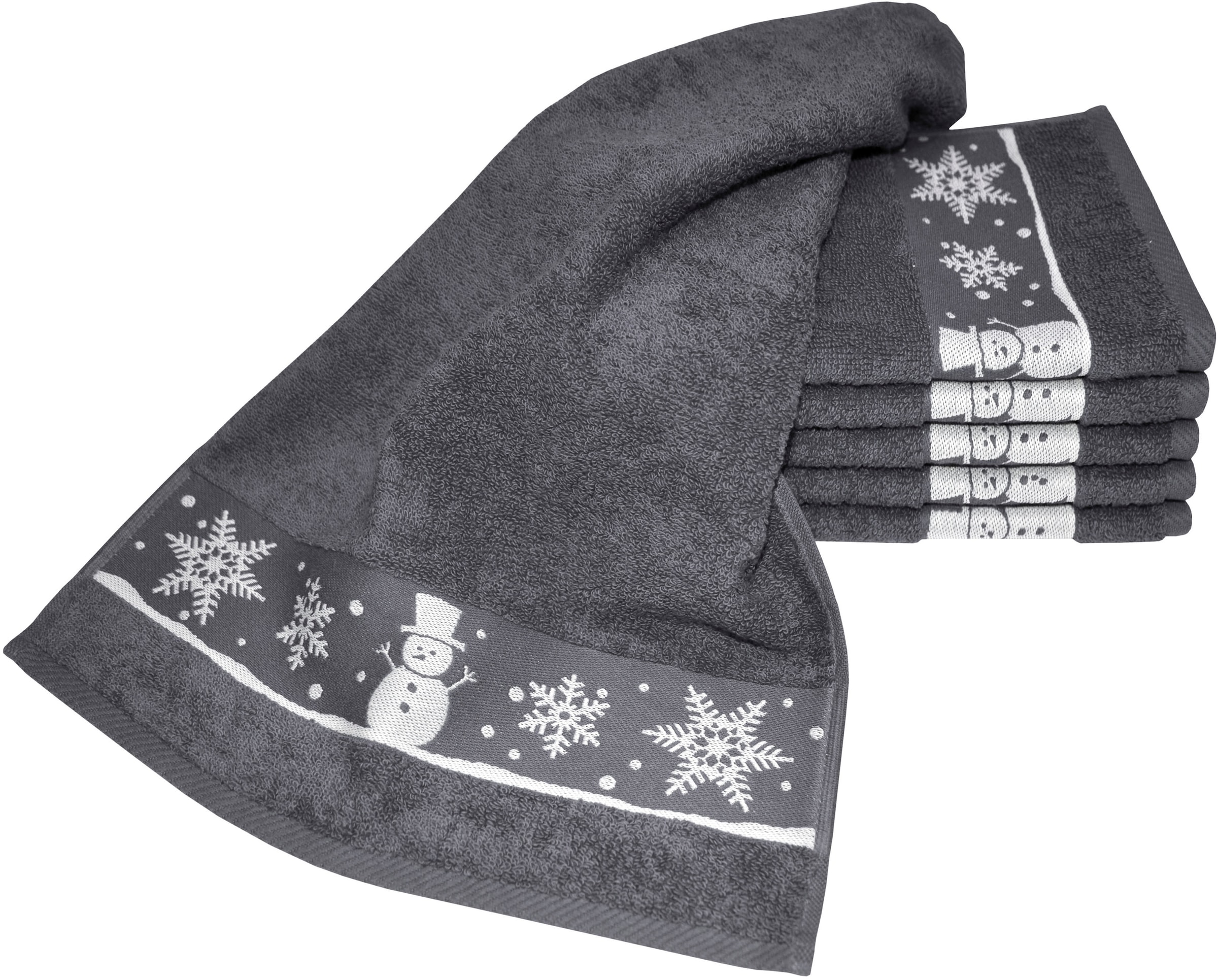 Image of Dyckhoff Gästehandtücher "Schneemann" Made in Germany (6 Gästetücher)
