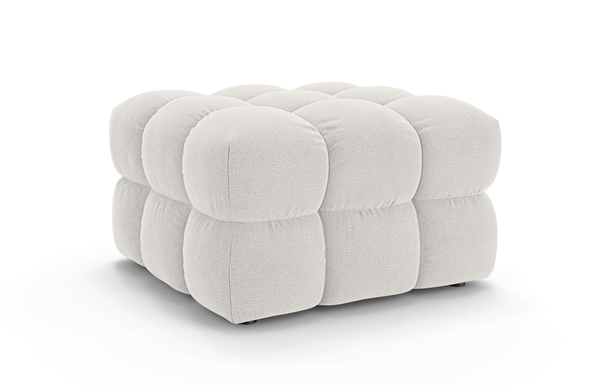 s.Oliver Polsterhocker »COBBO Sitzhocker Bubble-Optik, Masse B/T/H: 80/80/48 cm«, passend zum Sofa, moderne Steppung und hoher Sitzkomfort