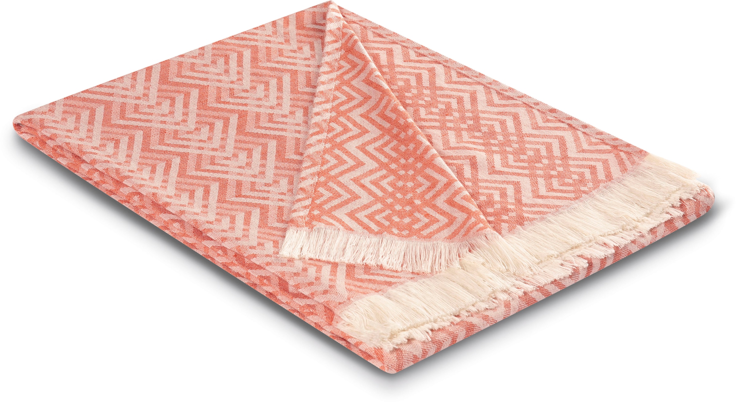 Image of Biederlack Plaid "Cameo" mit grafischem Design