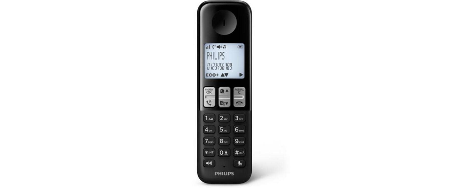 Philips Festnetztelefon »Philips D2551B Schwarz«