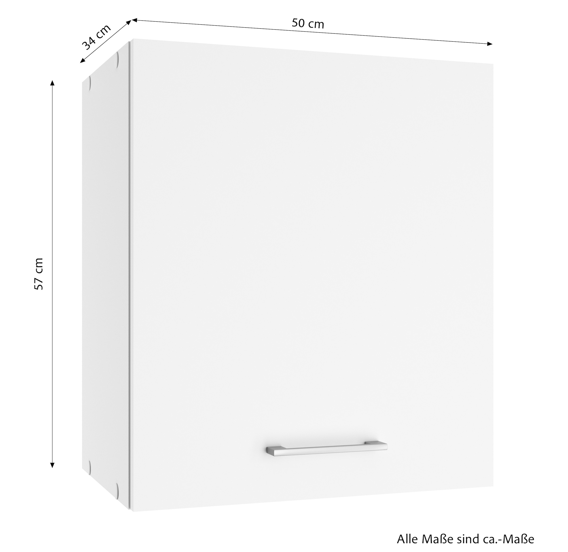 KOCHSTATION Hängeschrank »KS-Milan« Hängeschrank 50 cm, matte oder hochglänzende Fronten
