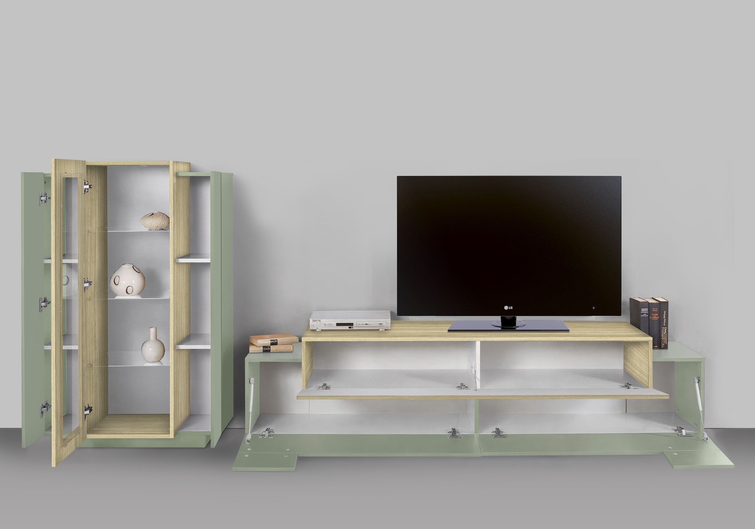 INOSIGN Wohnwand »Coro, Anbauwand, Medienwand« Set, 2 Stk. tlg.