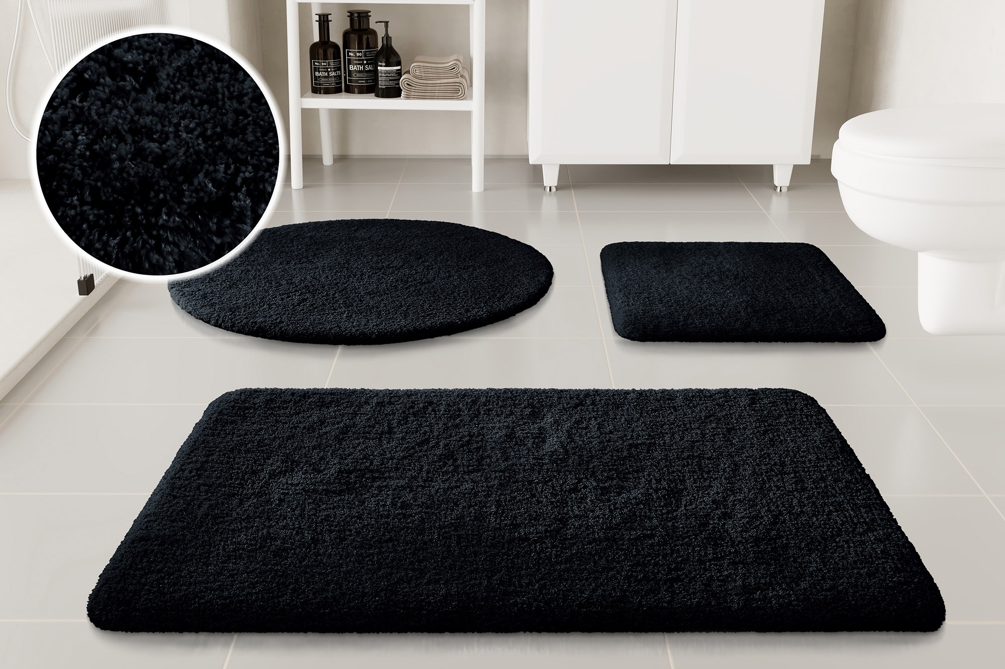 Image of GOODproduct Badematte "Kaarin" Höhe 30 mm rutschhemmend beschichtet schnell trocknend Badteppich, getuftet, flauschig, hochflor, grosse Farbauswahl